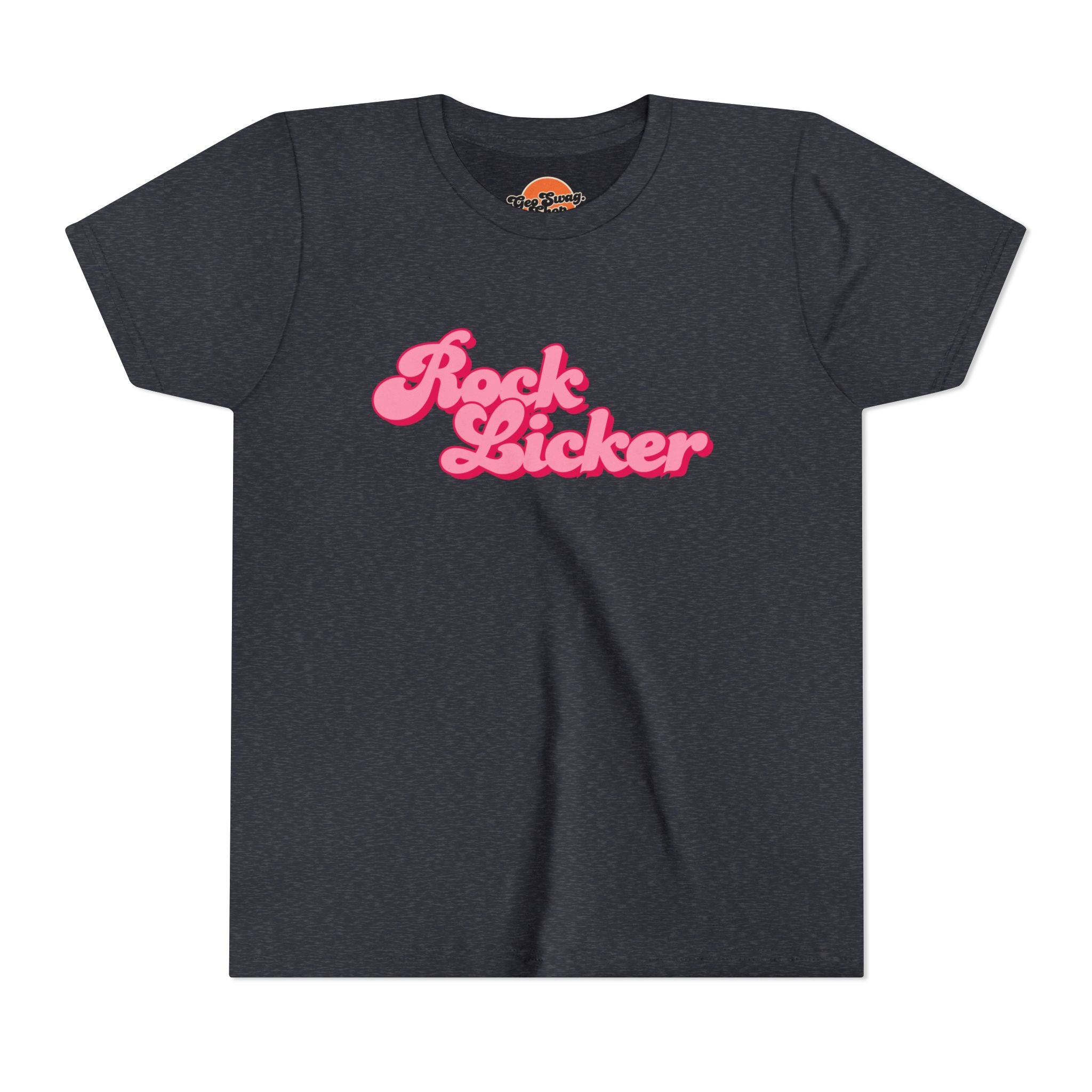 Youth Tee: Rock Licker Pink Text