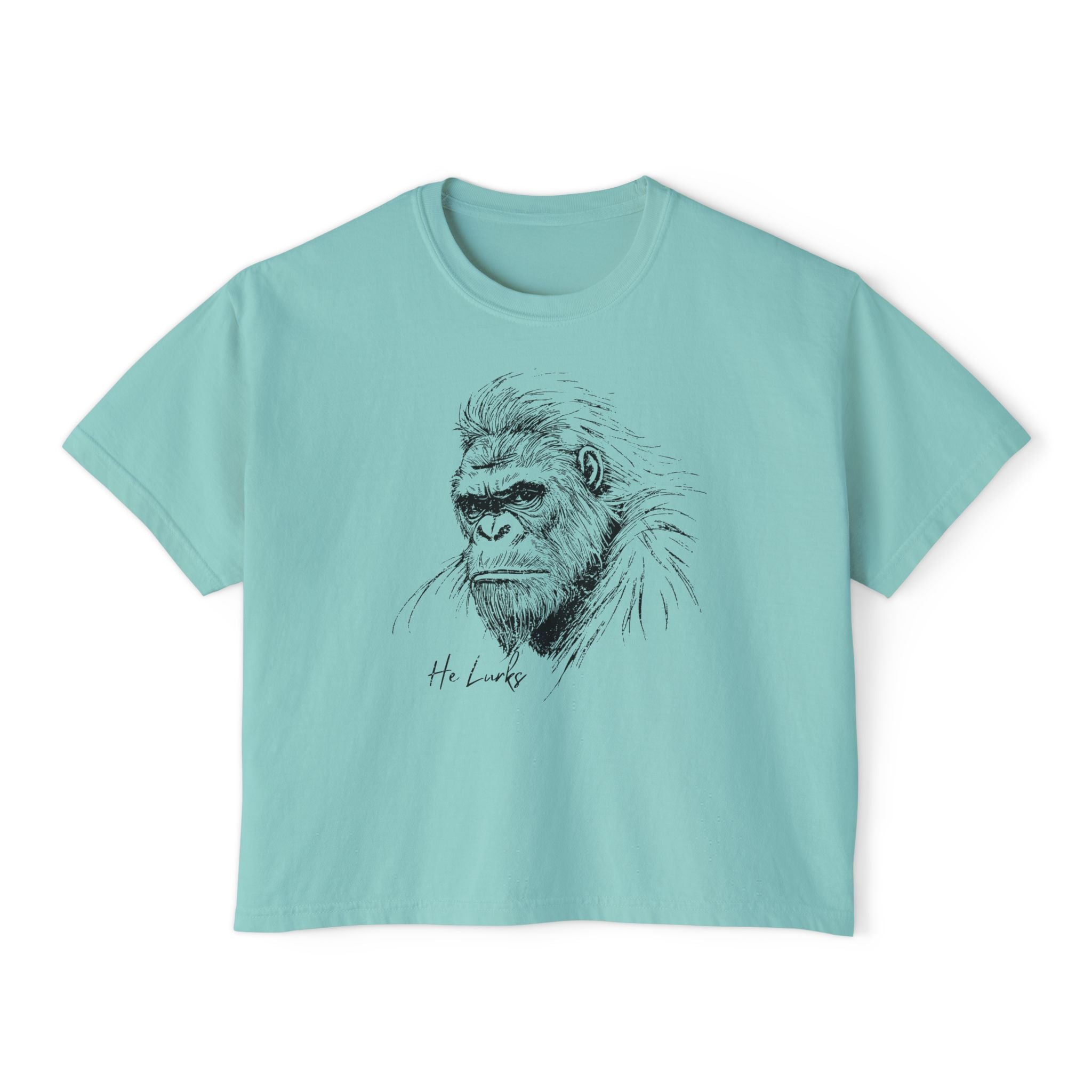 White Women's Bigfoot T-Shirt - Bigfoot - He Lurks