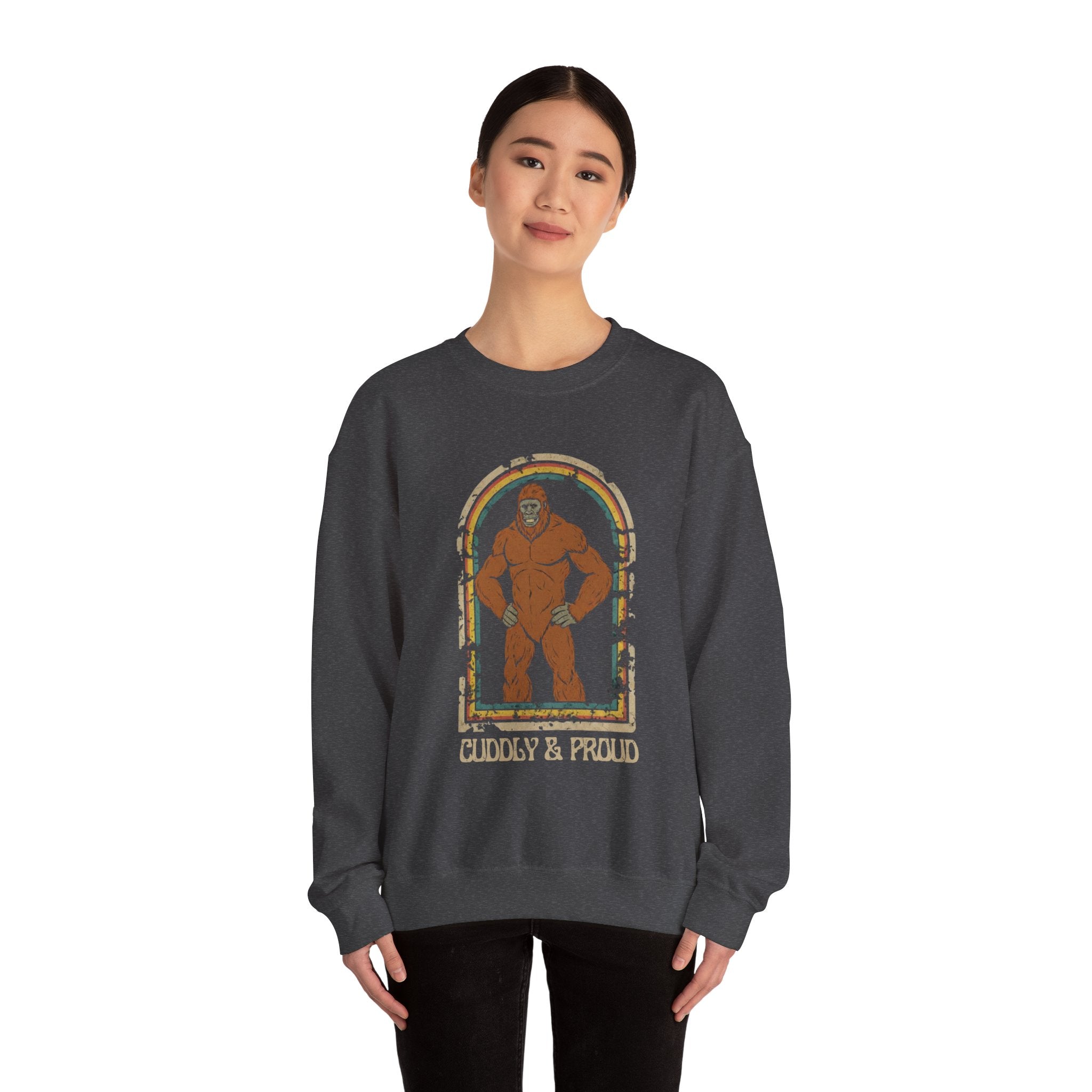 Sweatshirt Crewneck: Bigfoot - Cuddly & Proud