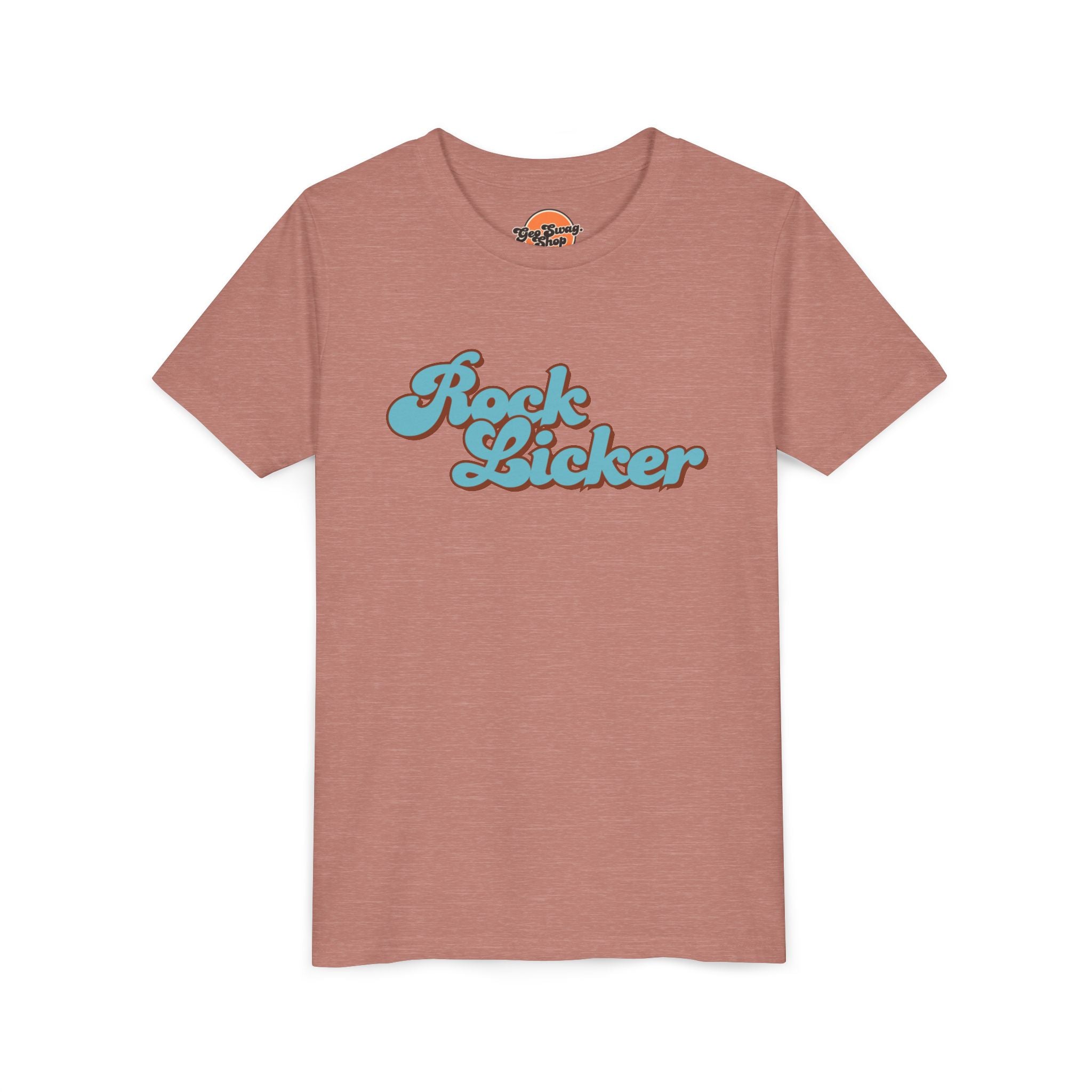 Athletic Heather Toddler Geology T-Shirt: Lil Rock Licker Blue Text