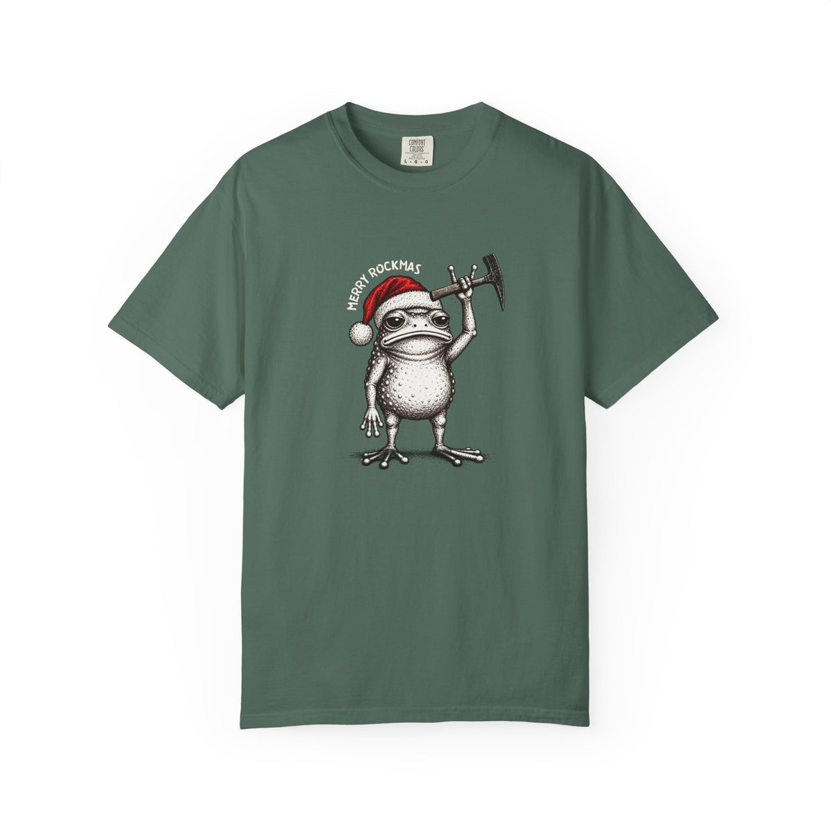 Geology Holiday T-Shirt: Merry Rockmas Frog