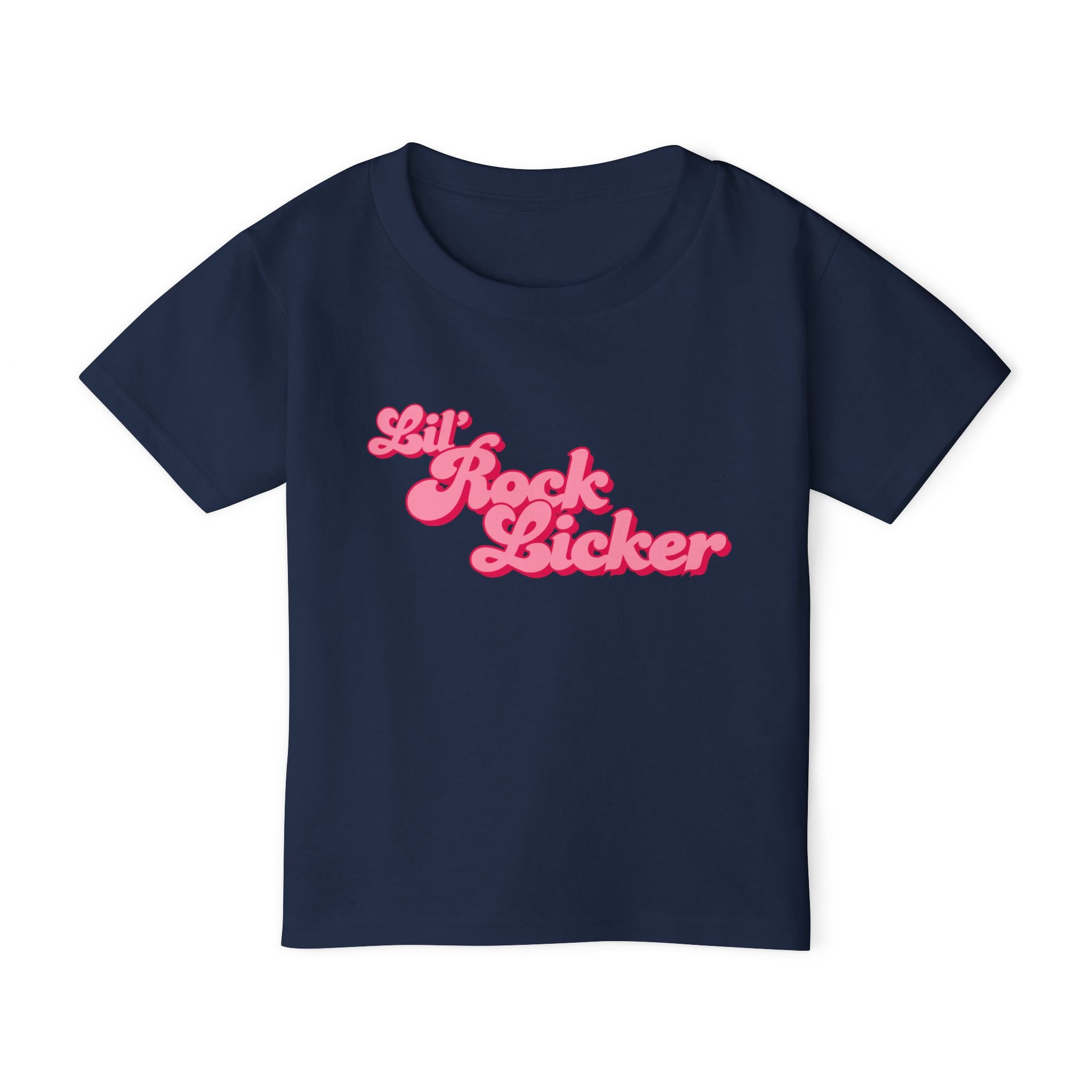 Toddler Tee: Lil Rock Licker Pink Text