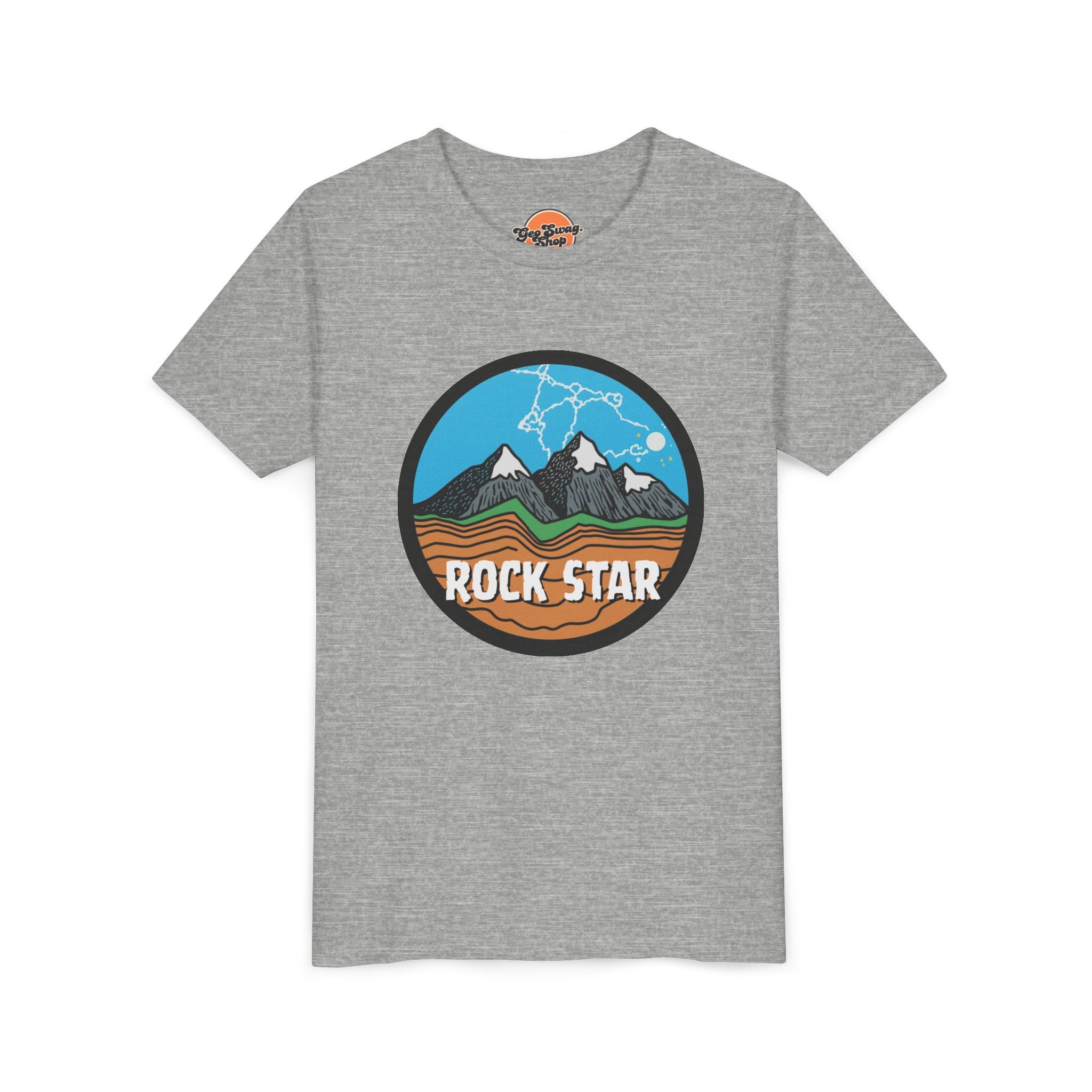 Heather Columbia Blue Toddler Geology T-Shirt: Don't Throw Rocks, Keep em' in Your Pockets