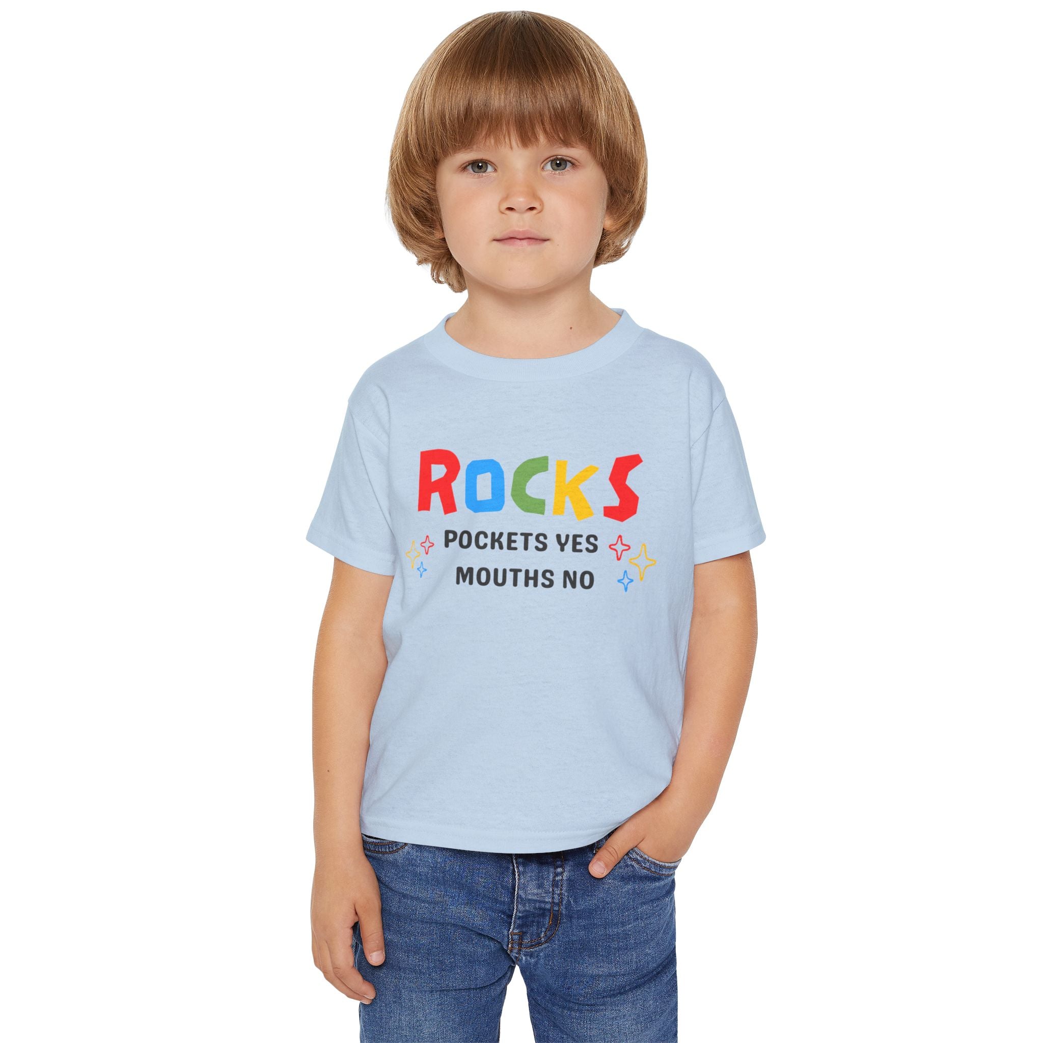 Toddler Tee: Rocks - Pockets Yes, Mouths No