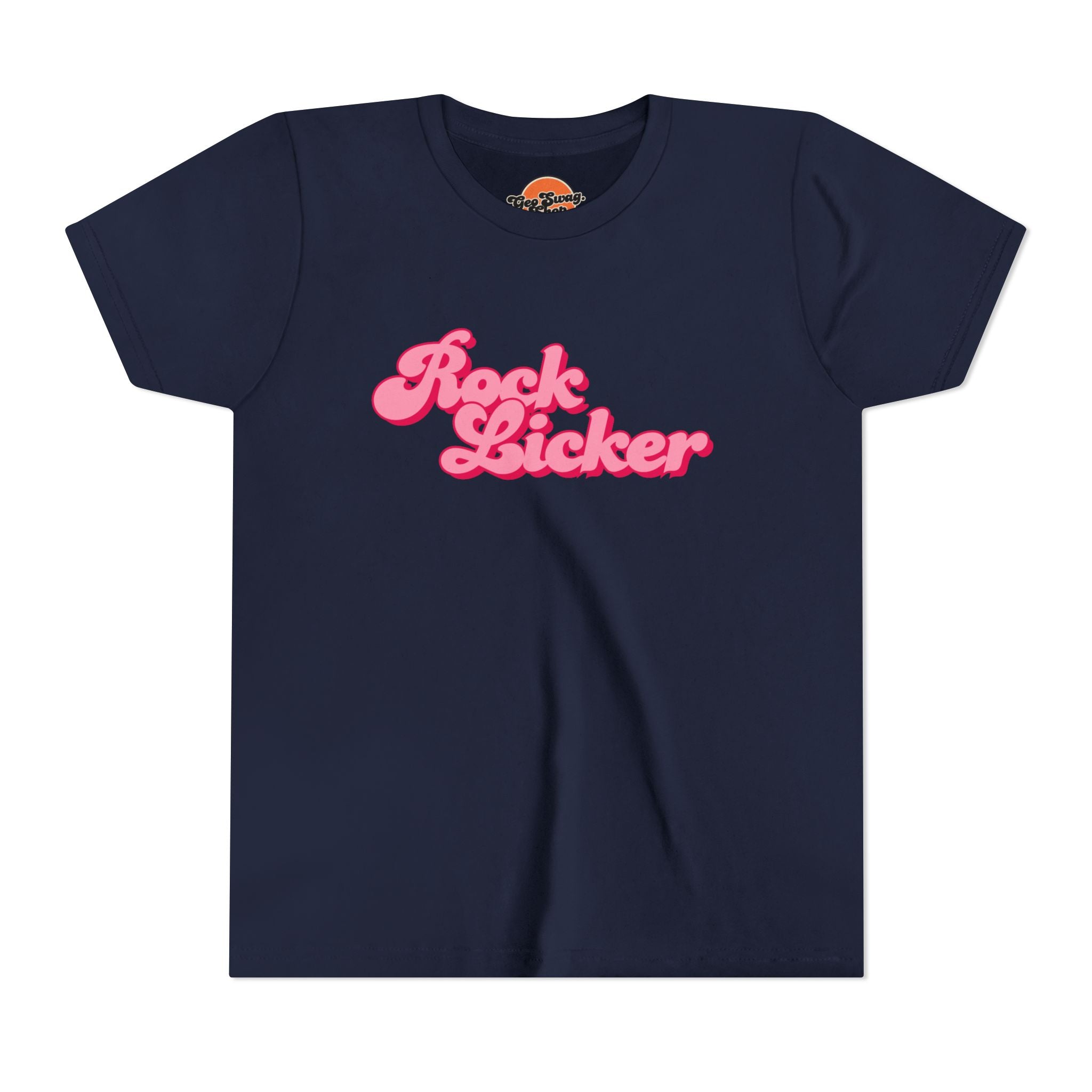 Youth Tee: Rock Licker Pink Text