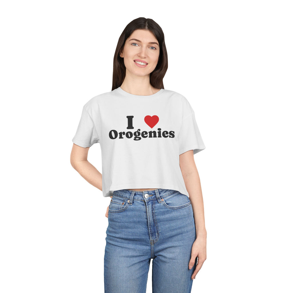 Pale Pink Women's Geology T-Shirt -  I Love Orogenies