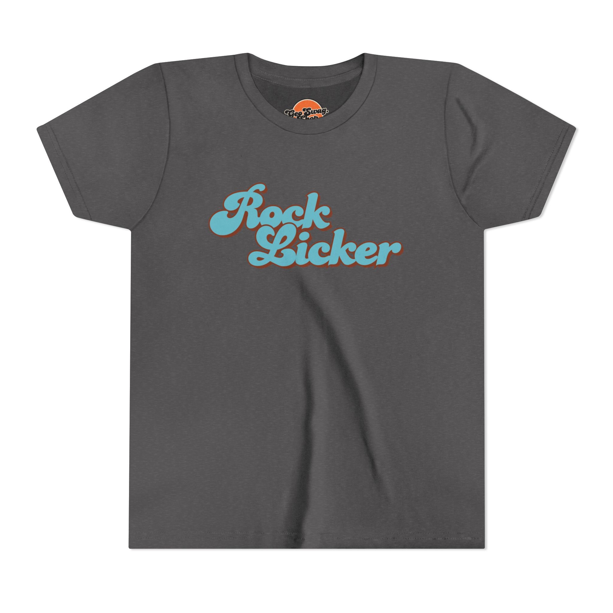 Youth Tee: Rock Licker Blue Text