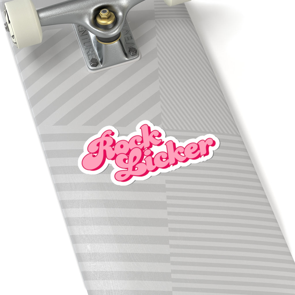 Sticker: Rock Licker Kiss-Cut Sticker Pink