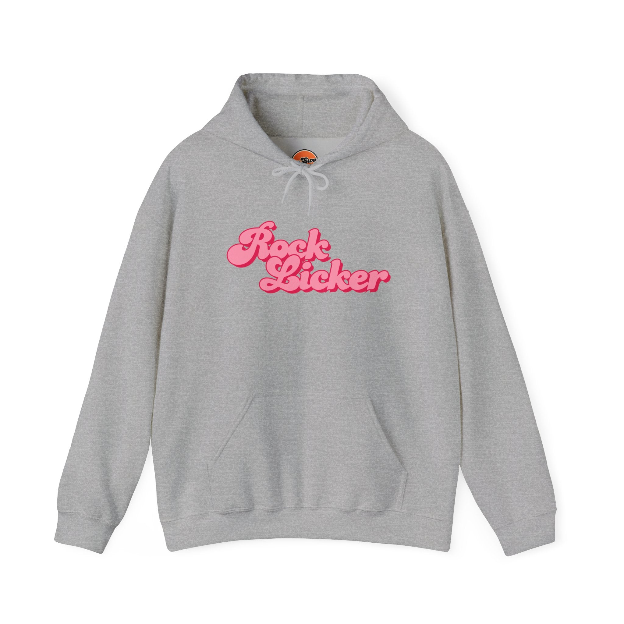 Sweatshirt Hoodie: Rock Licker pink text
