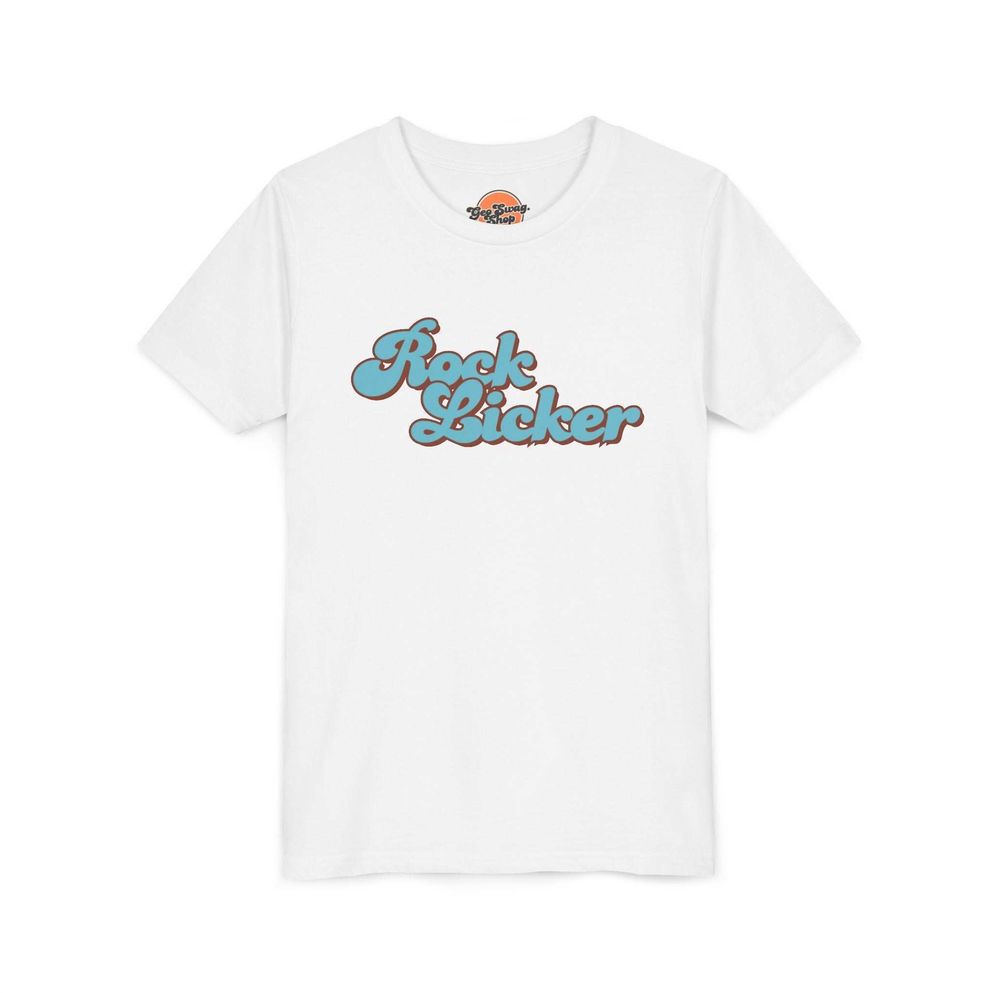 Youth Tee: Rock Licker Blue Text