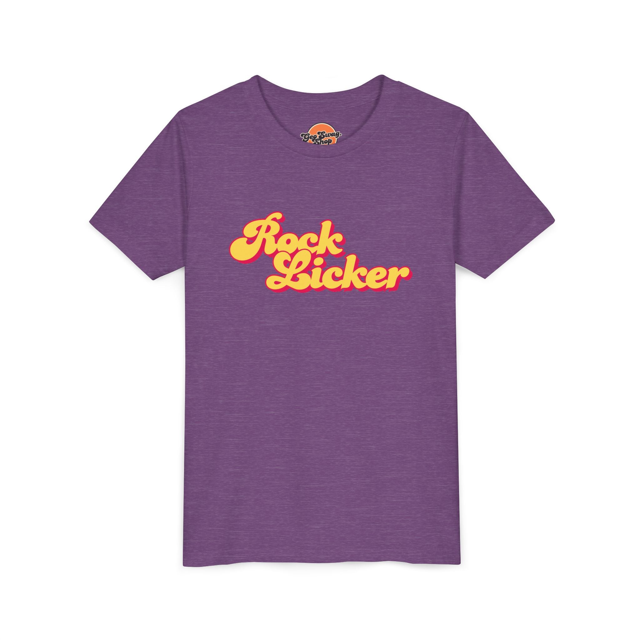 Heather Mauve Toddler Geology T-Shirt: Lil Rock Licker Multicolored Text