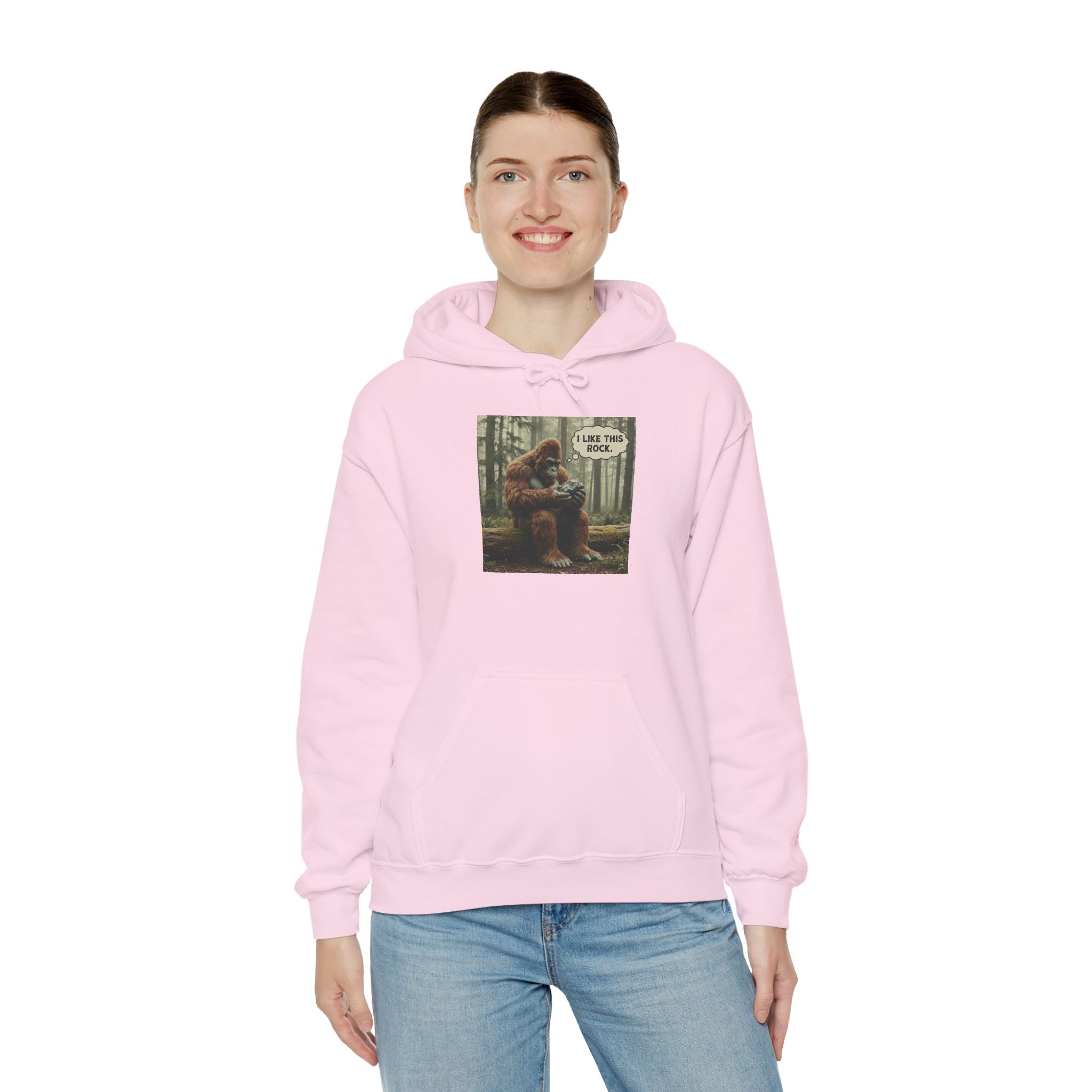 Sweatshirt Hoodie: Bigfoot - I Like This Rock