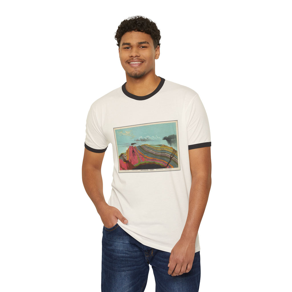 Ringer Tee: Historic Collections - Levi Yaggy Geology Cross Section 1893