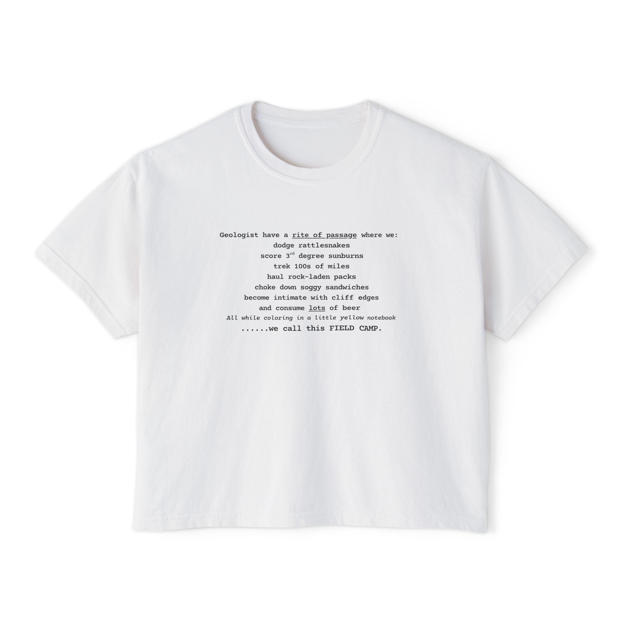Chalky Mint Women's Geology T-Shirt -  We Call This Field Camp