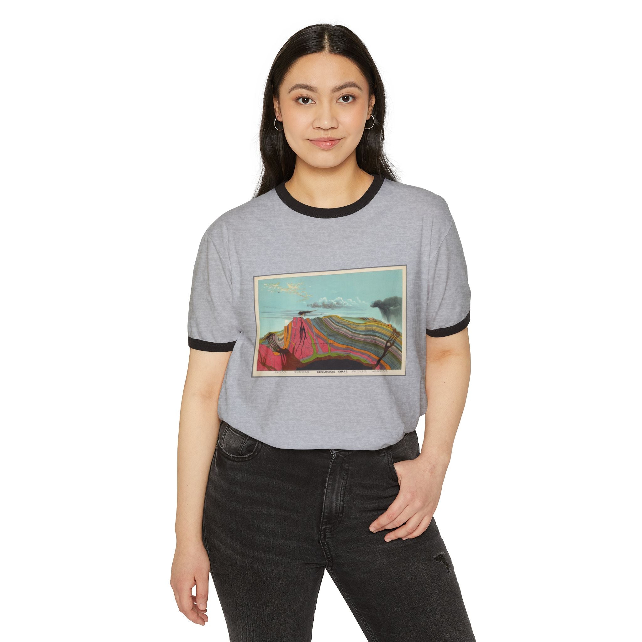 Ringer Tee: Historic Collections - Levi Yaggy Geology Cross Section 1893