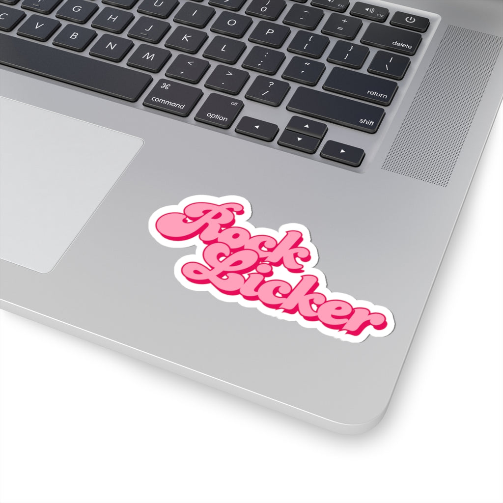 Sticker: Rock Licker Kiss-Cut Sticker Pink