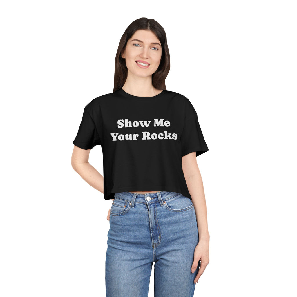 White Women's Geology T-Shirt -  Rock Show Me Your Rocks
