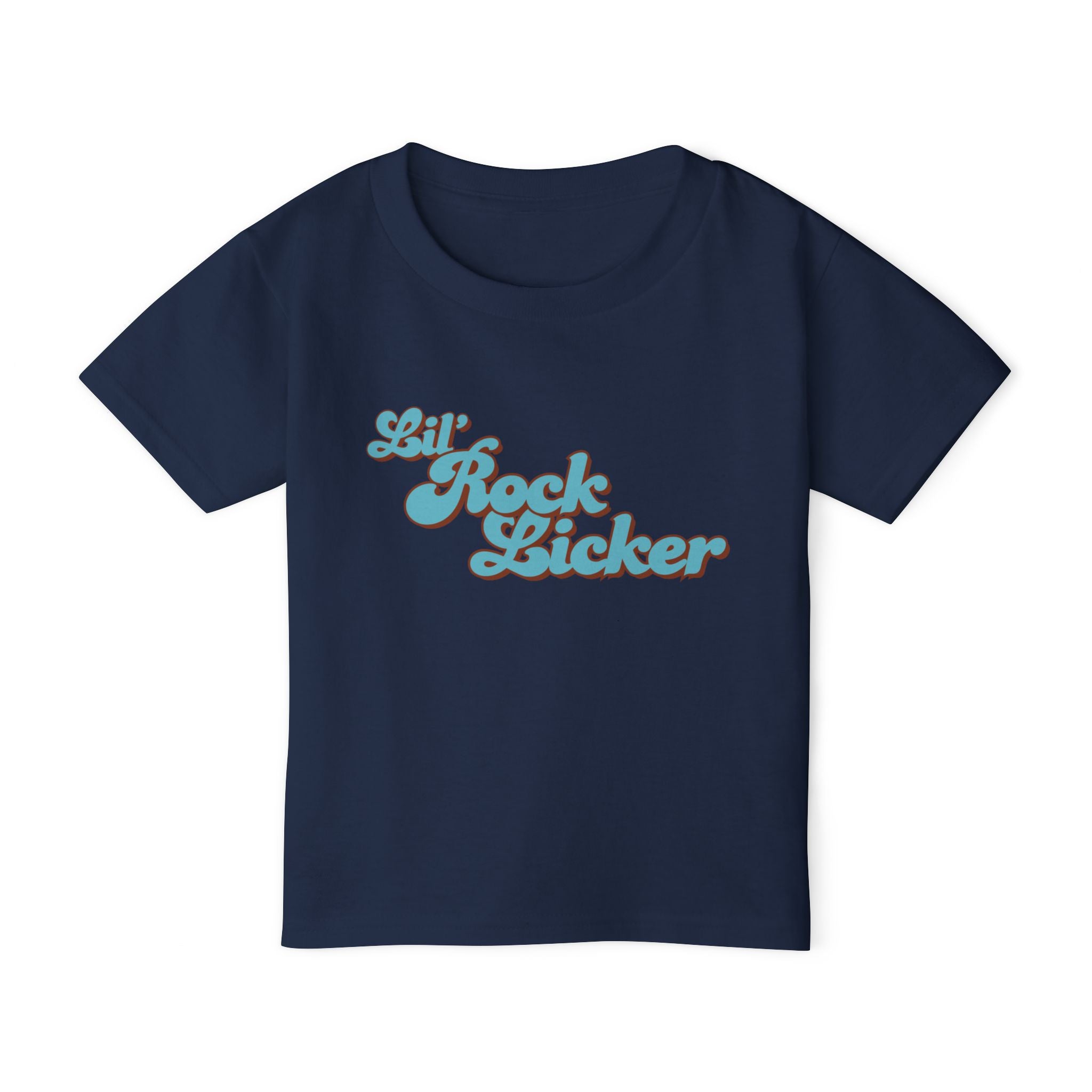 Toddler Tee: Lil Rock Licker Blue Text