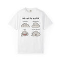 White Funny Graphics Tee: The Life of a Rock