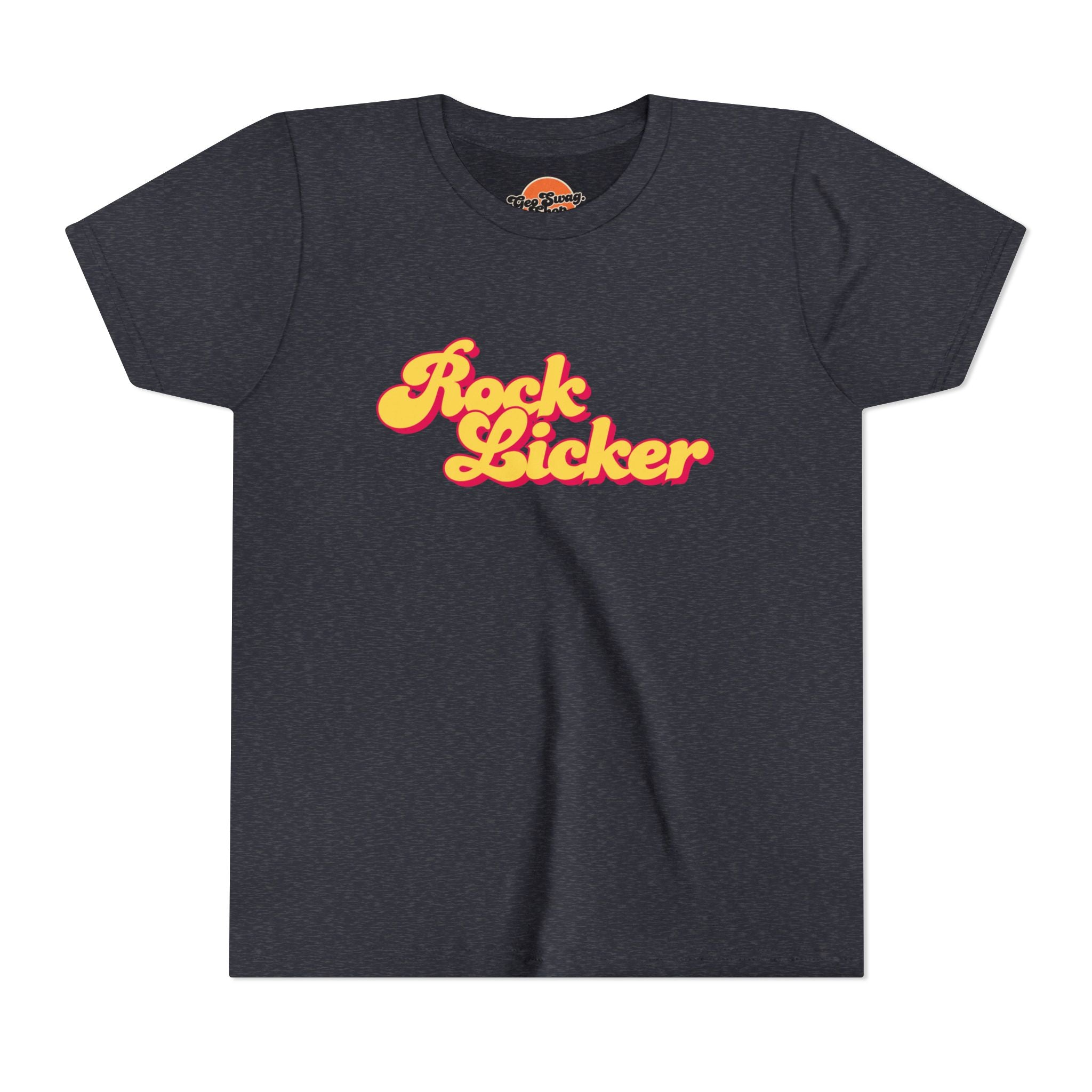 Youth Tee: Rock Licker Yellow Text
