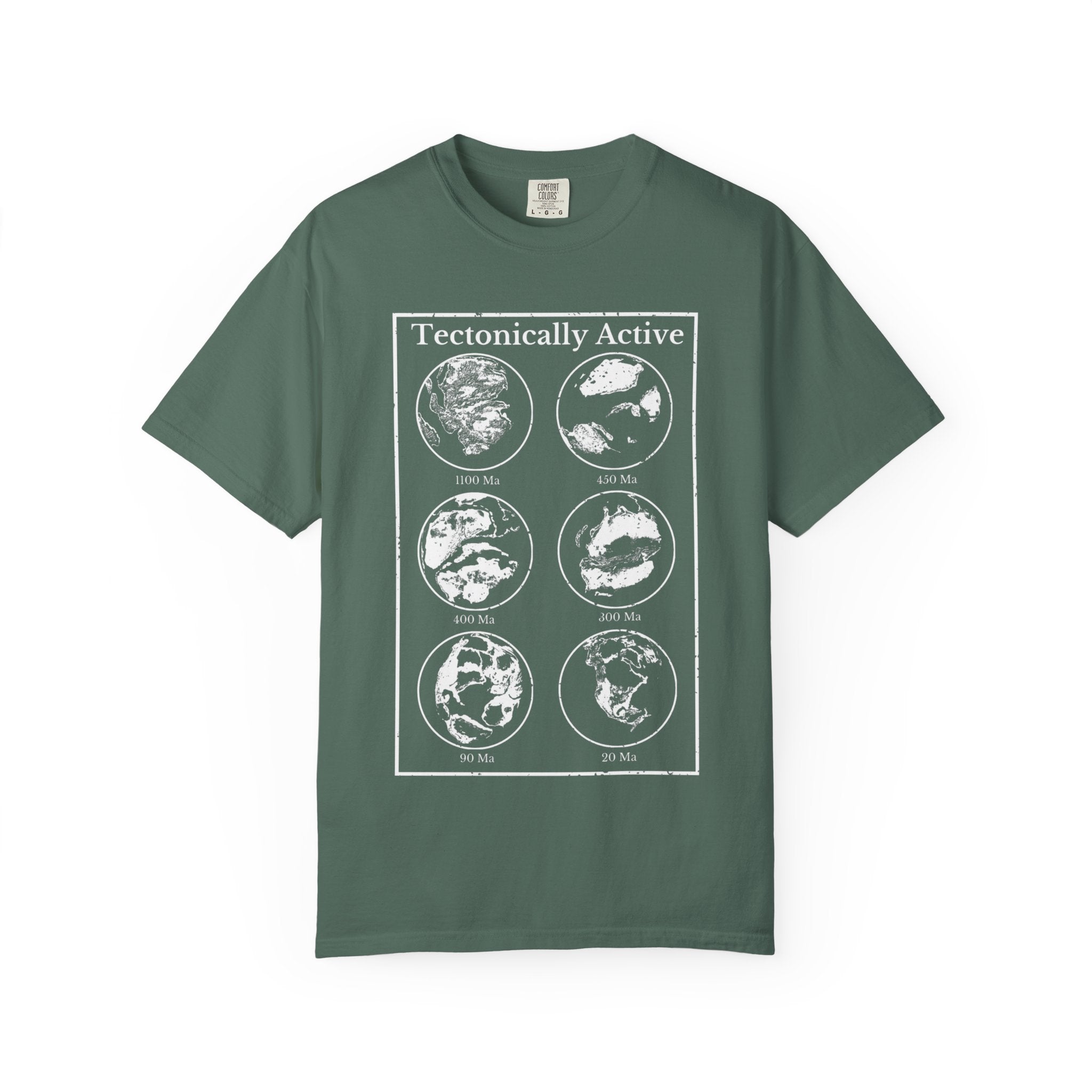 Berry Funny Geology T-Shirt: "Tectonically Active" Paleo Geography Diagrams
