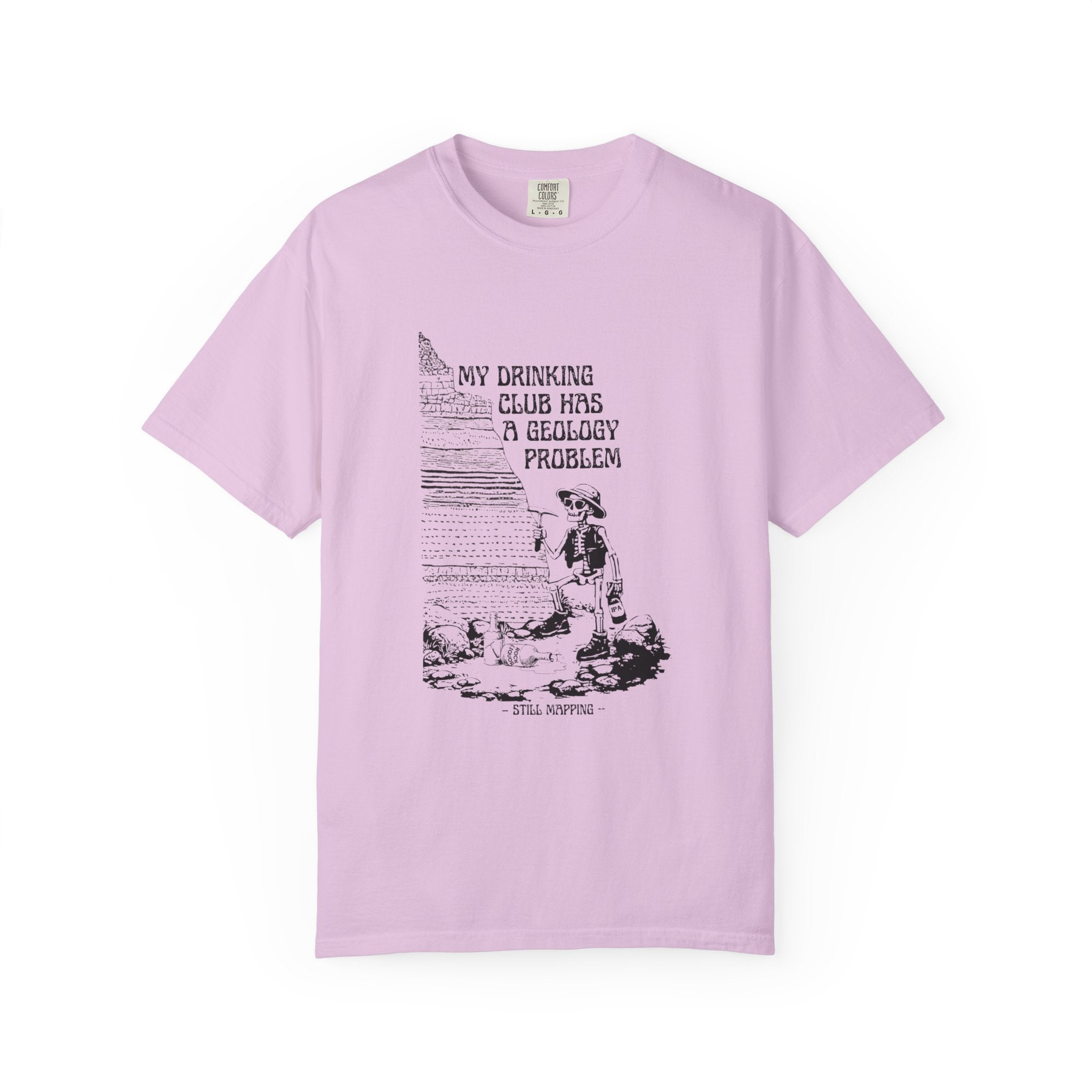 White Funny Geology T-Shirt: My Drinking Club has a Geology Problem