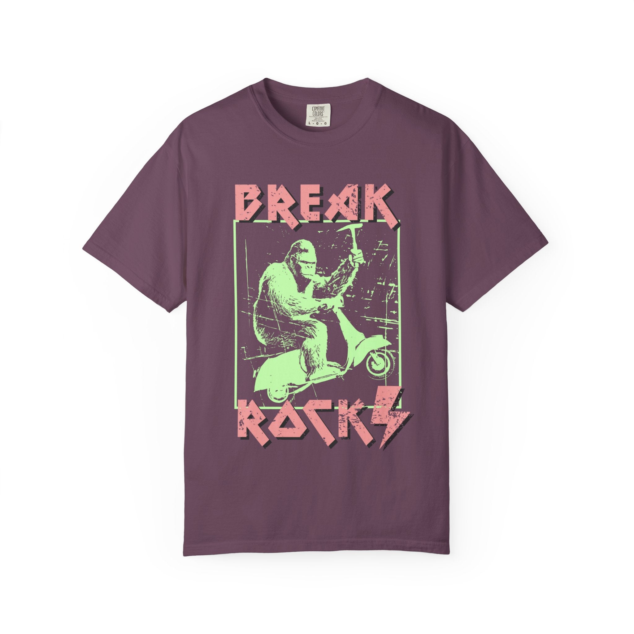 Berry Funny Geology T-Shirt: Bigfoot - Break Rocks