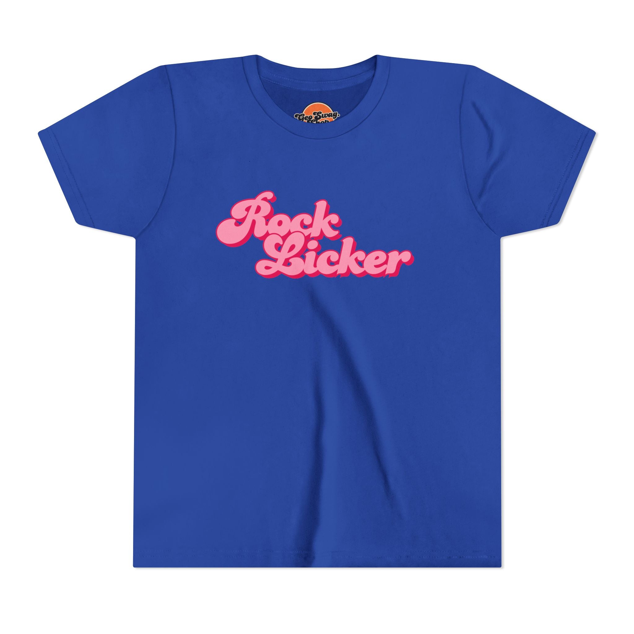 Youth Tee: Rock Licker Pink Text
