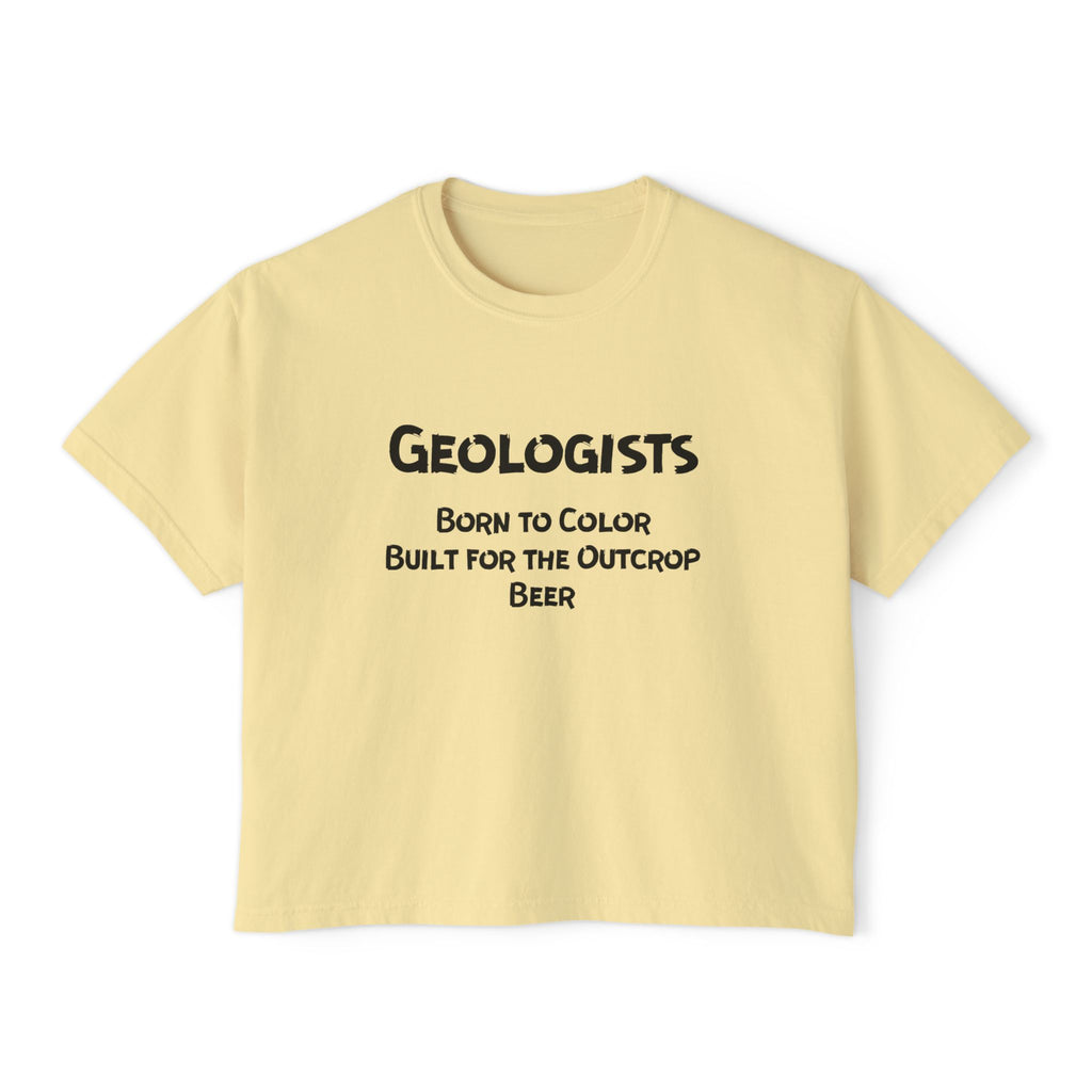 Black Women's Geology T-Shirt -  Born to Color, Outcrop, Beer