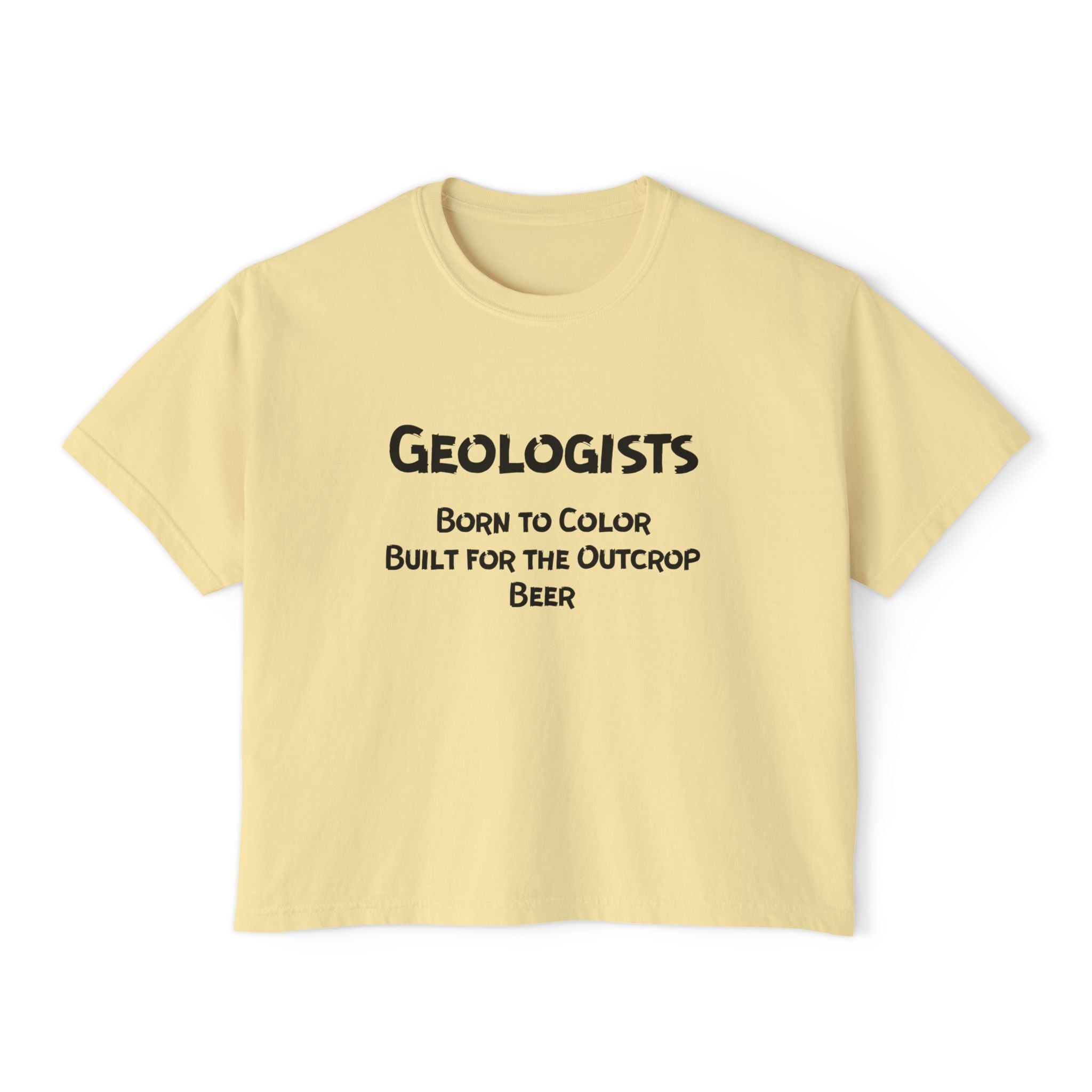 Black Women's Geology T-Shirt -  Born to Color, Outcrop, Beer