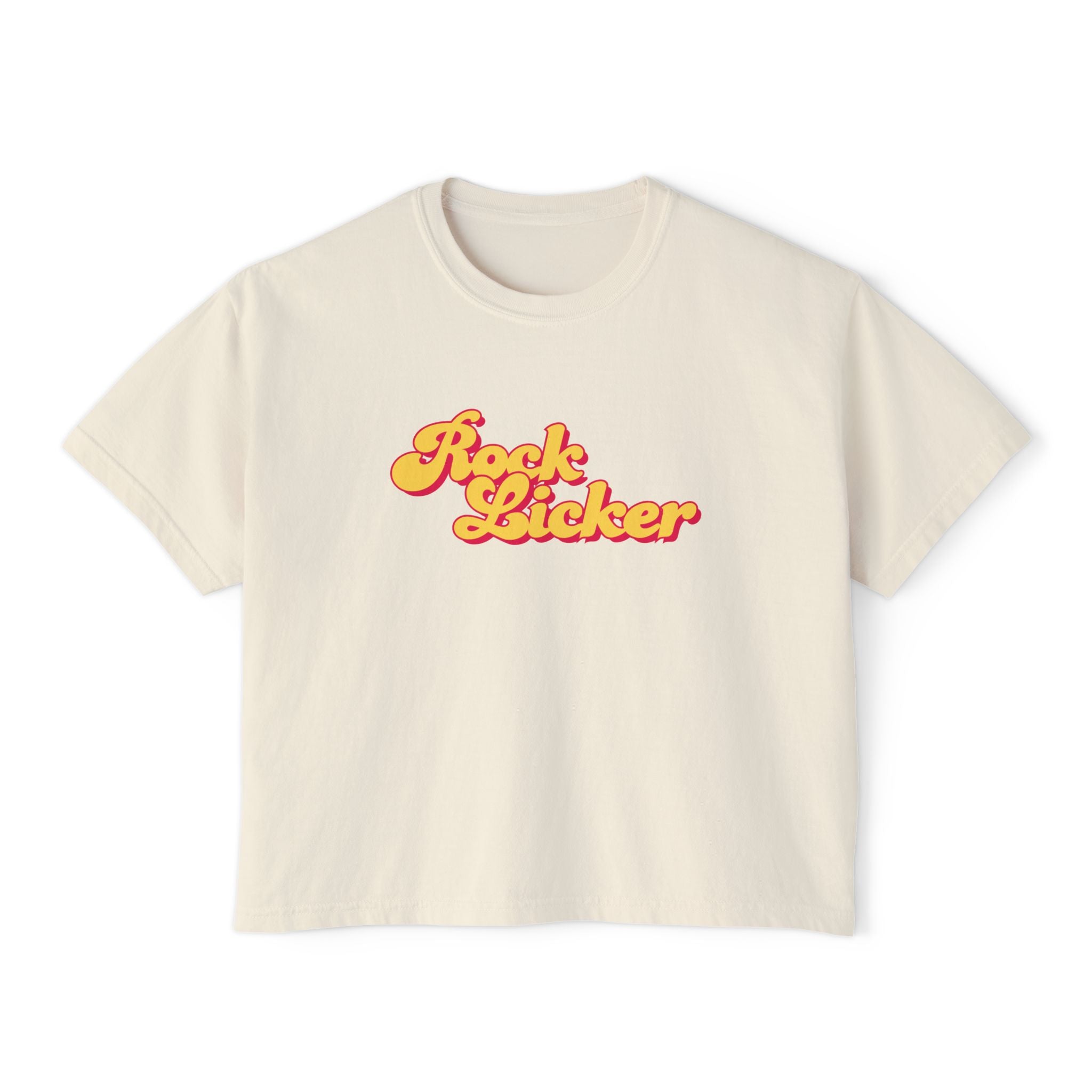 Butter Women's Geology T-Shirt -  Rock Licker Yellow Text