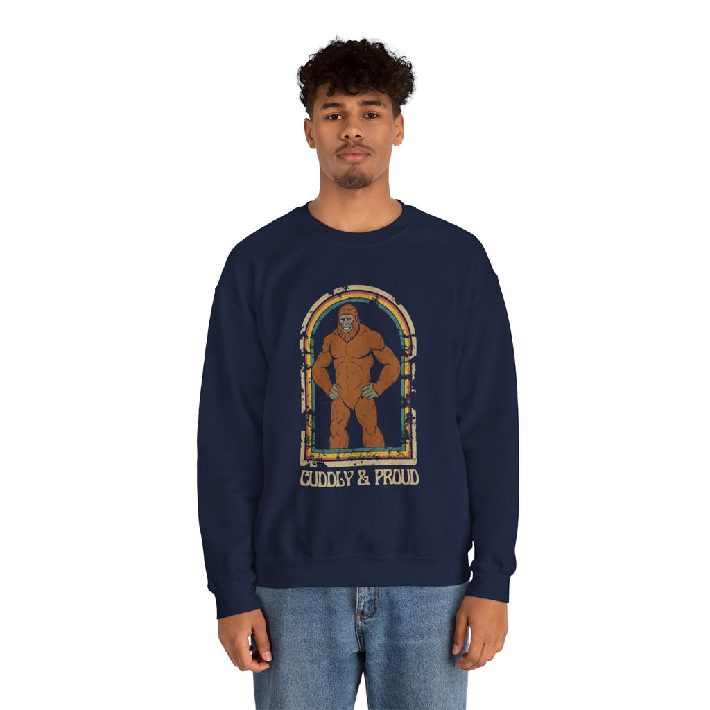 Sweatshirt Crewneck: Bigfoot - Cuddly & Proud