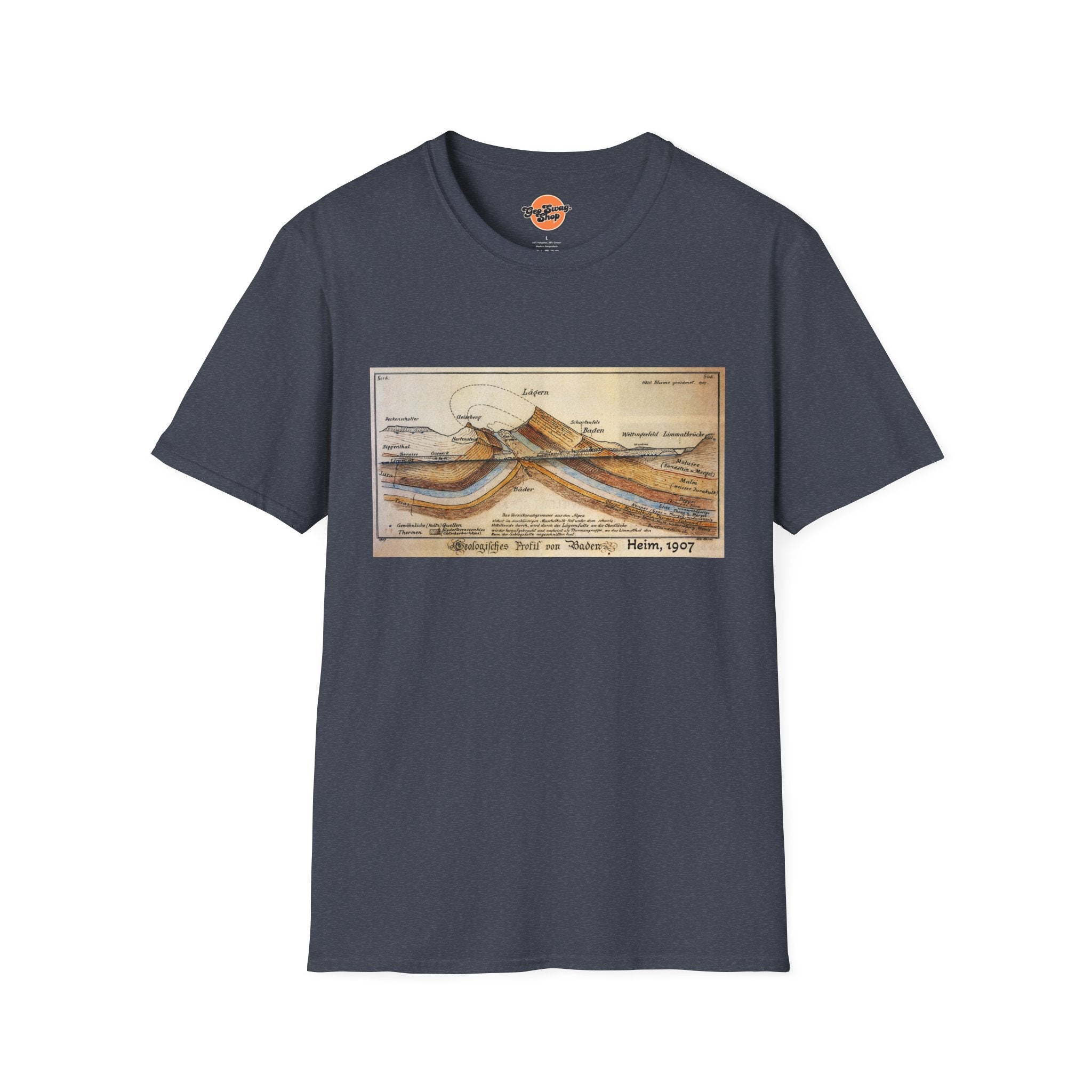 Graphic Tee: Historic Collections - Albert Heim Geology Cross Section 1907