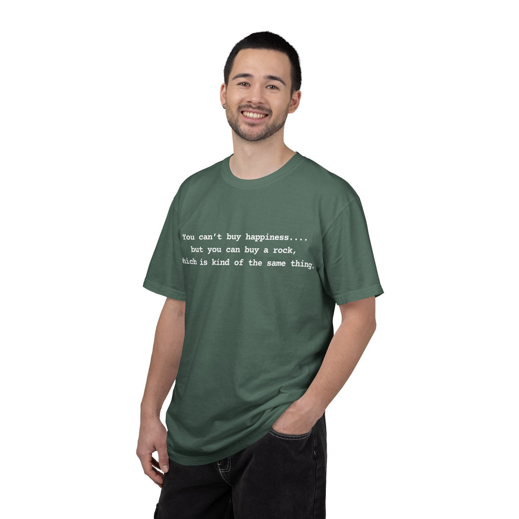 True Navy Funny Geology T-Shirt: You can't buy happiness, but you can buy a rock