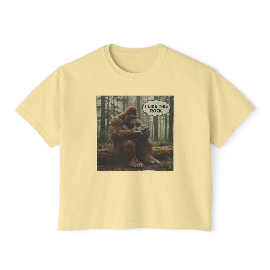 Boxy Tee: Bigfoot - I like this Rock