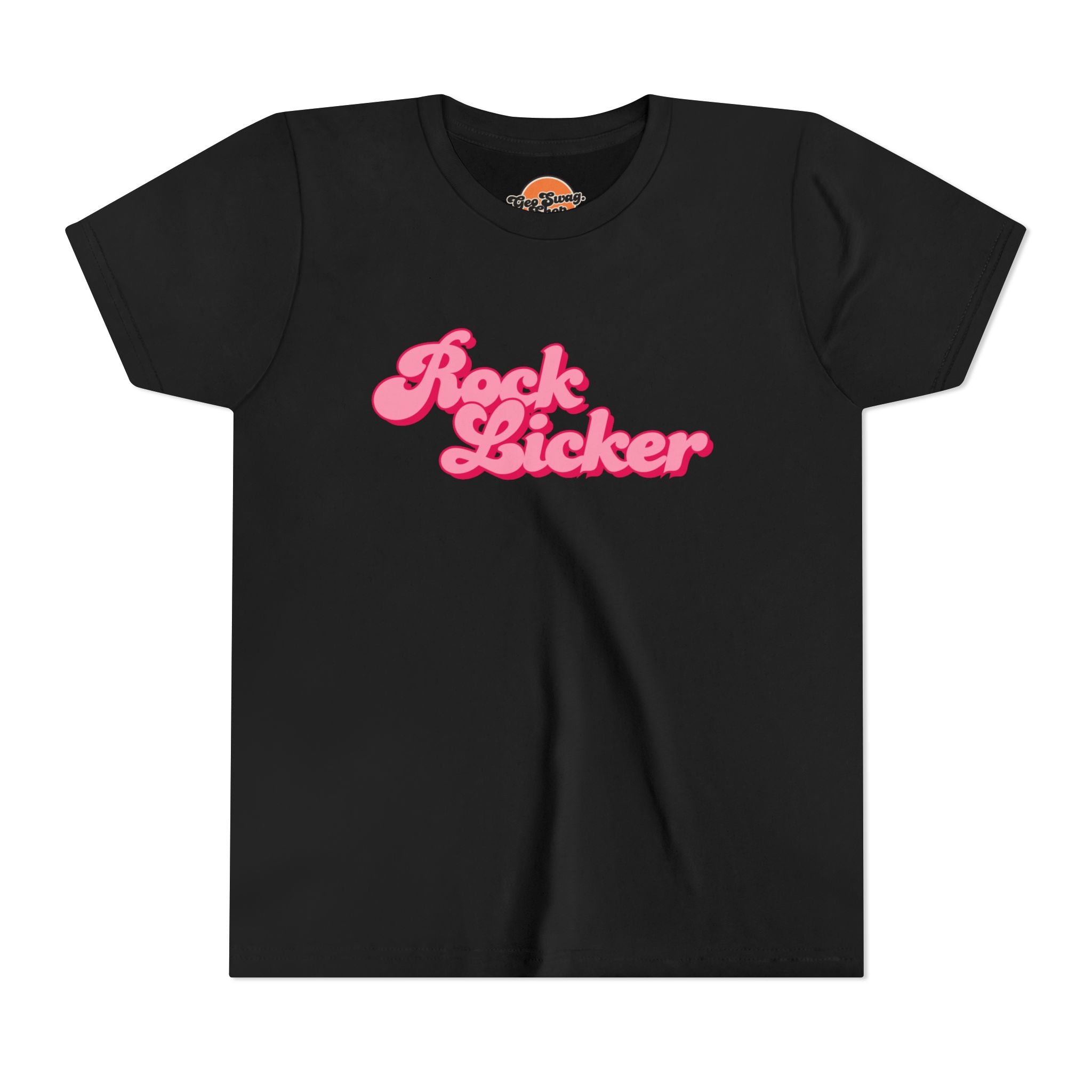 Youth Tee: Rock Licker Pink Text