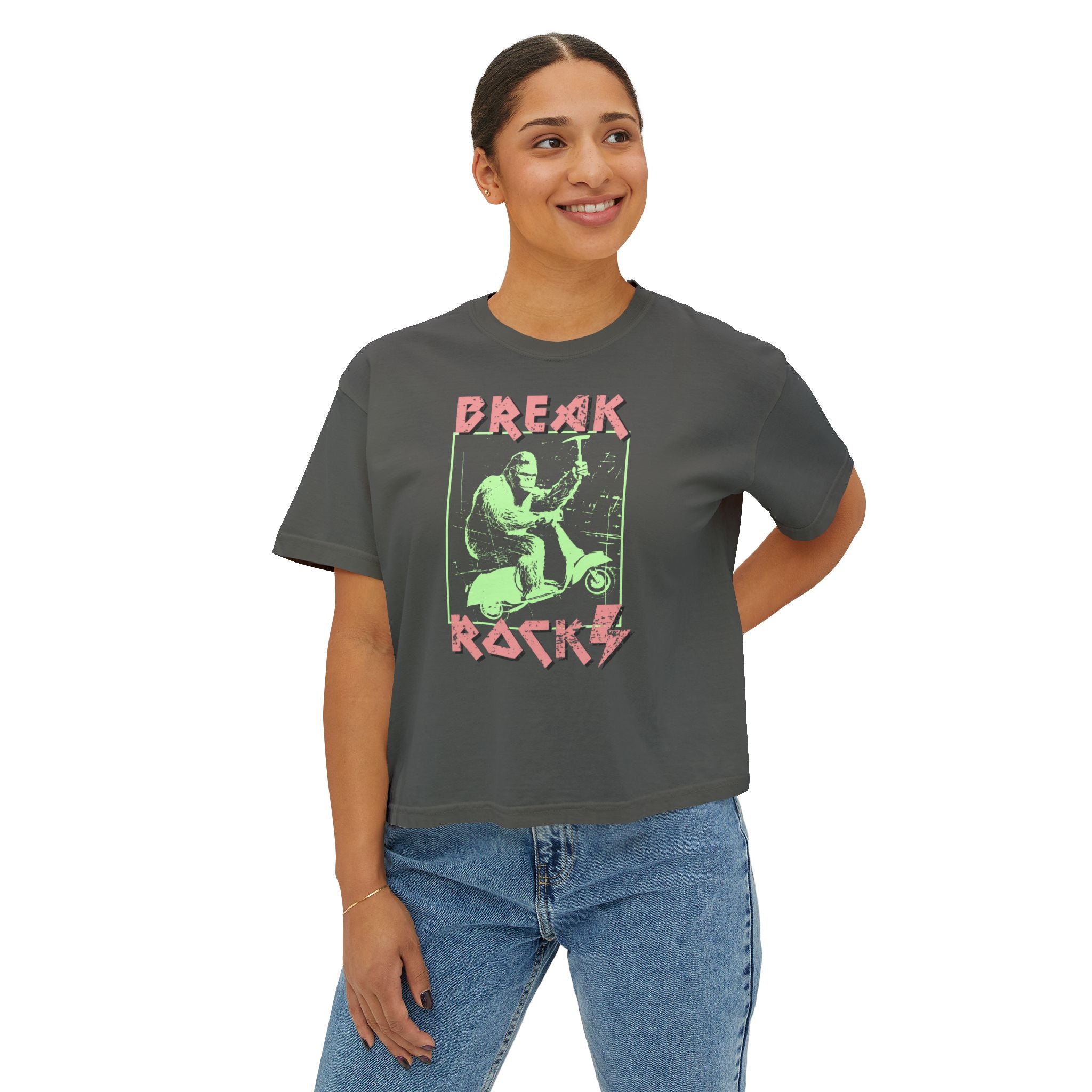 Boxy Tee: Bigfoot - Break Rocks