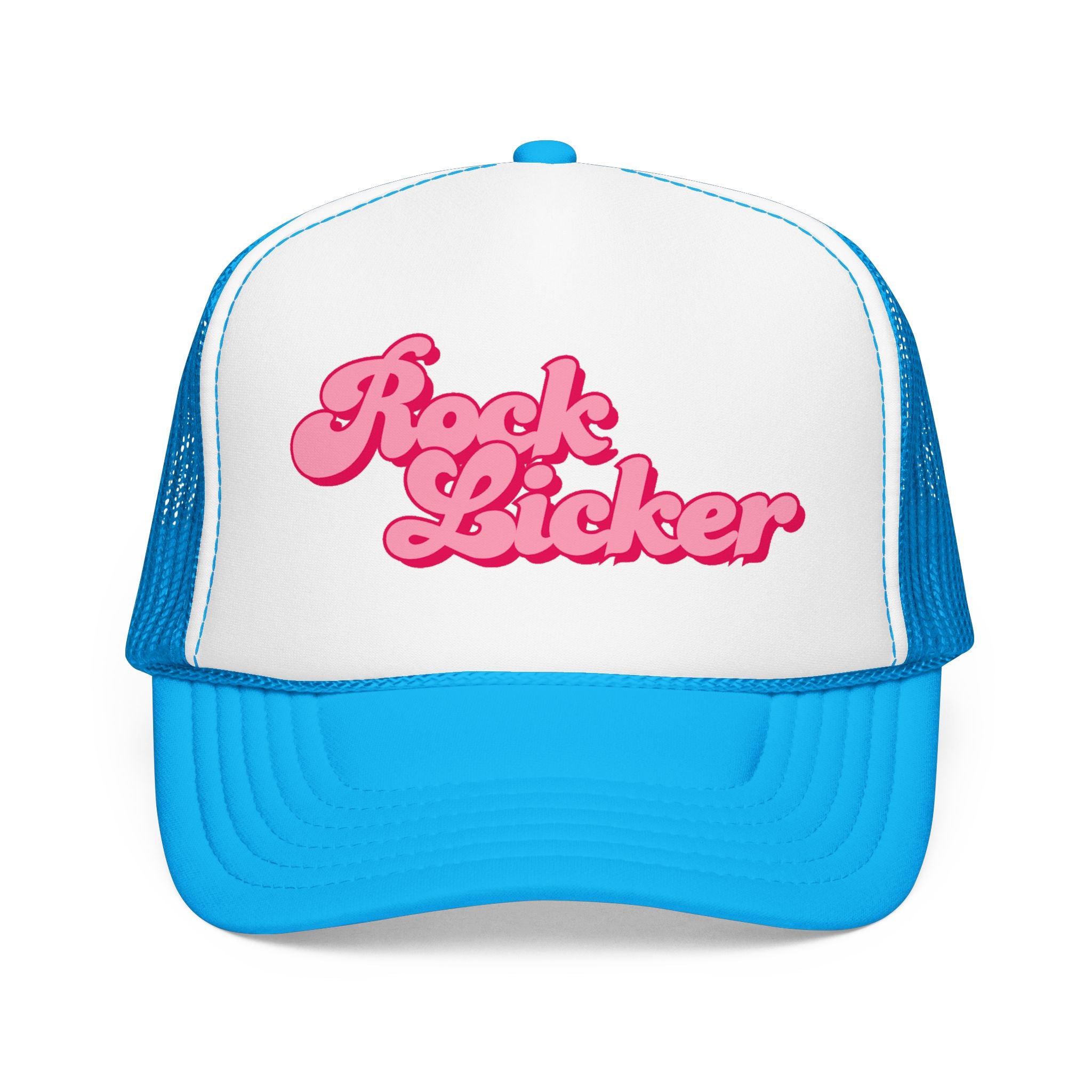 Trucker Hat: Rock Licker (pink text)