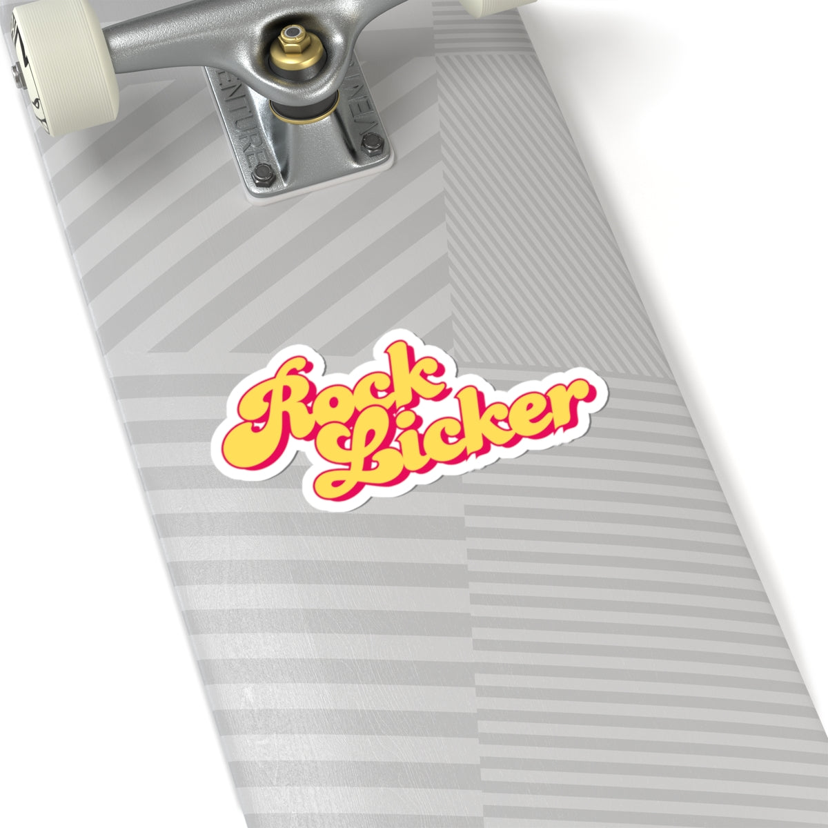 Sticker: Rock Licker Kiss-Cut Sticker Yellow
