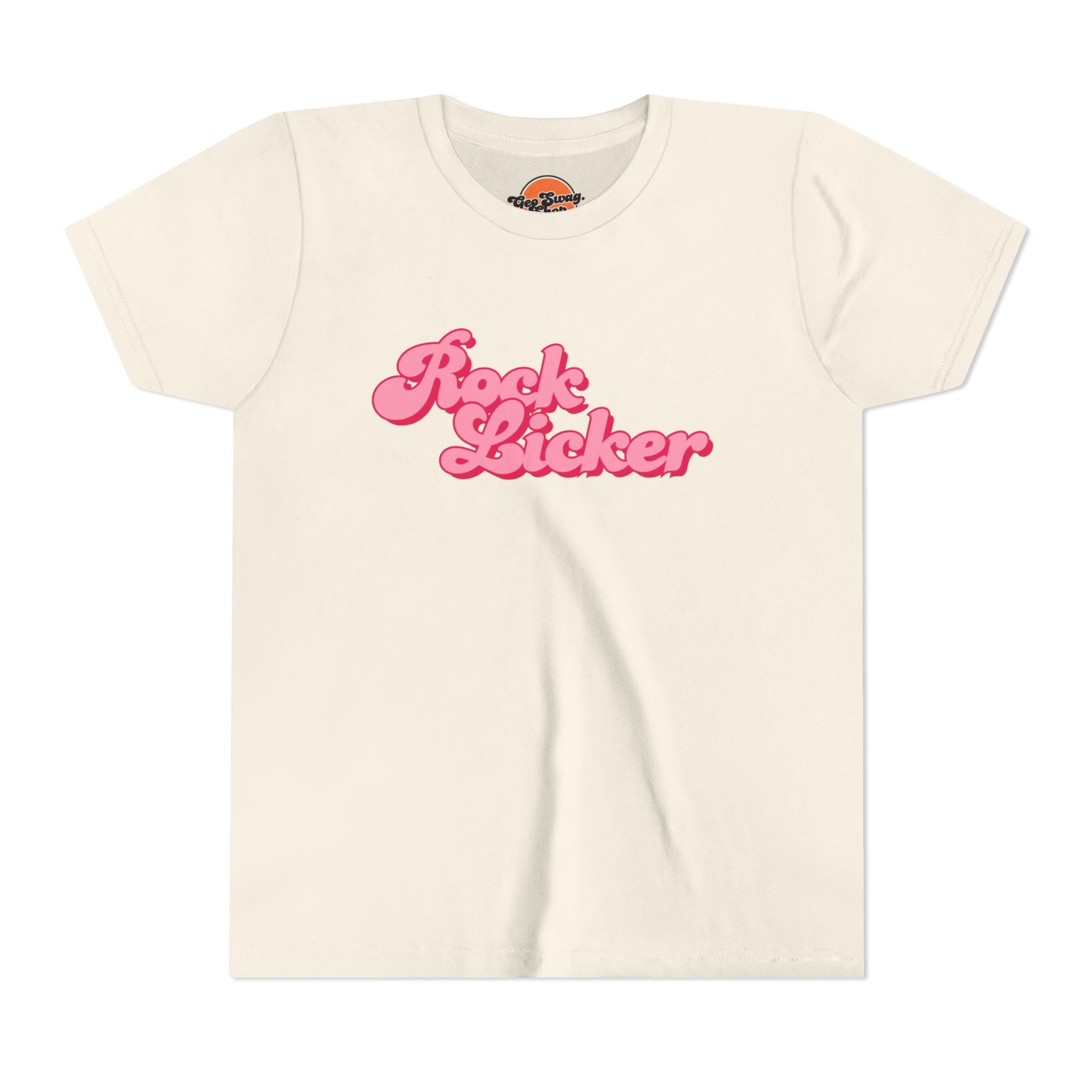 Youth Tee: Rock Licker Pink Text