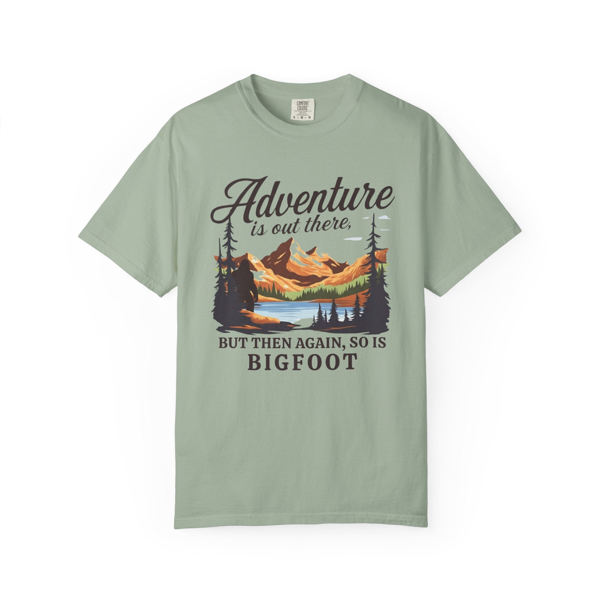 Orchid Funny Geology T-Shirt: Adventure Is Out There But So Is Bigfoot