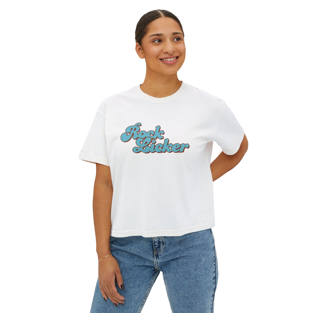 Butter Women's Geology T-Shirt -  Rock Licker Blue Text