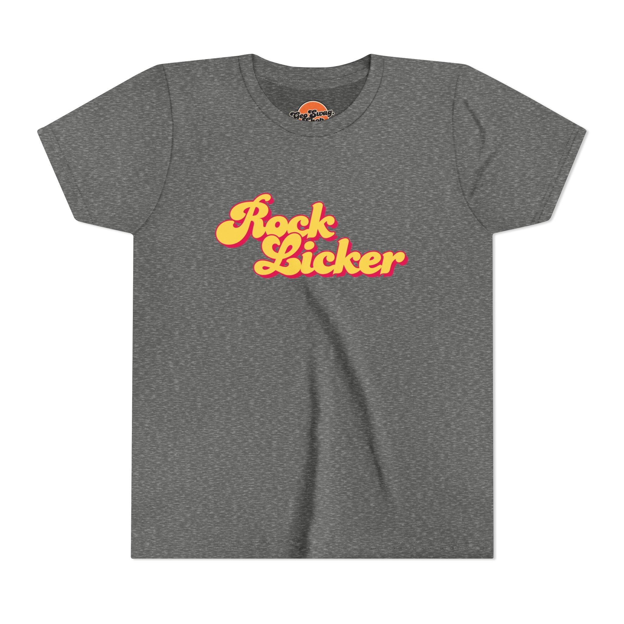 Youth Tee: Rock Licker Yellow Text