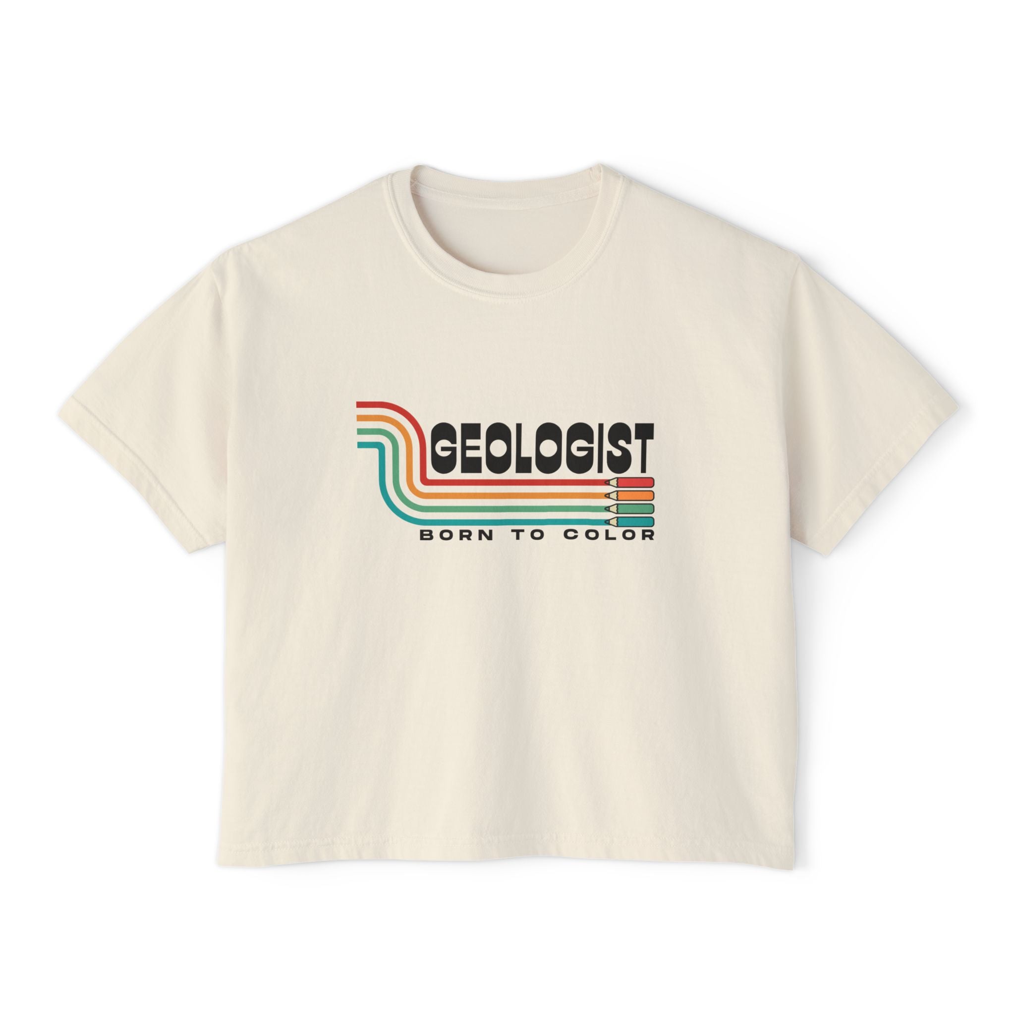 Boxy Tee: Geologist 'Born to Color'