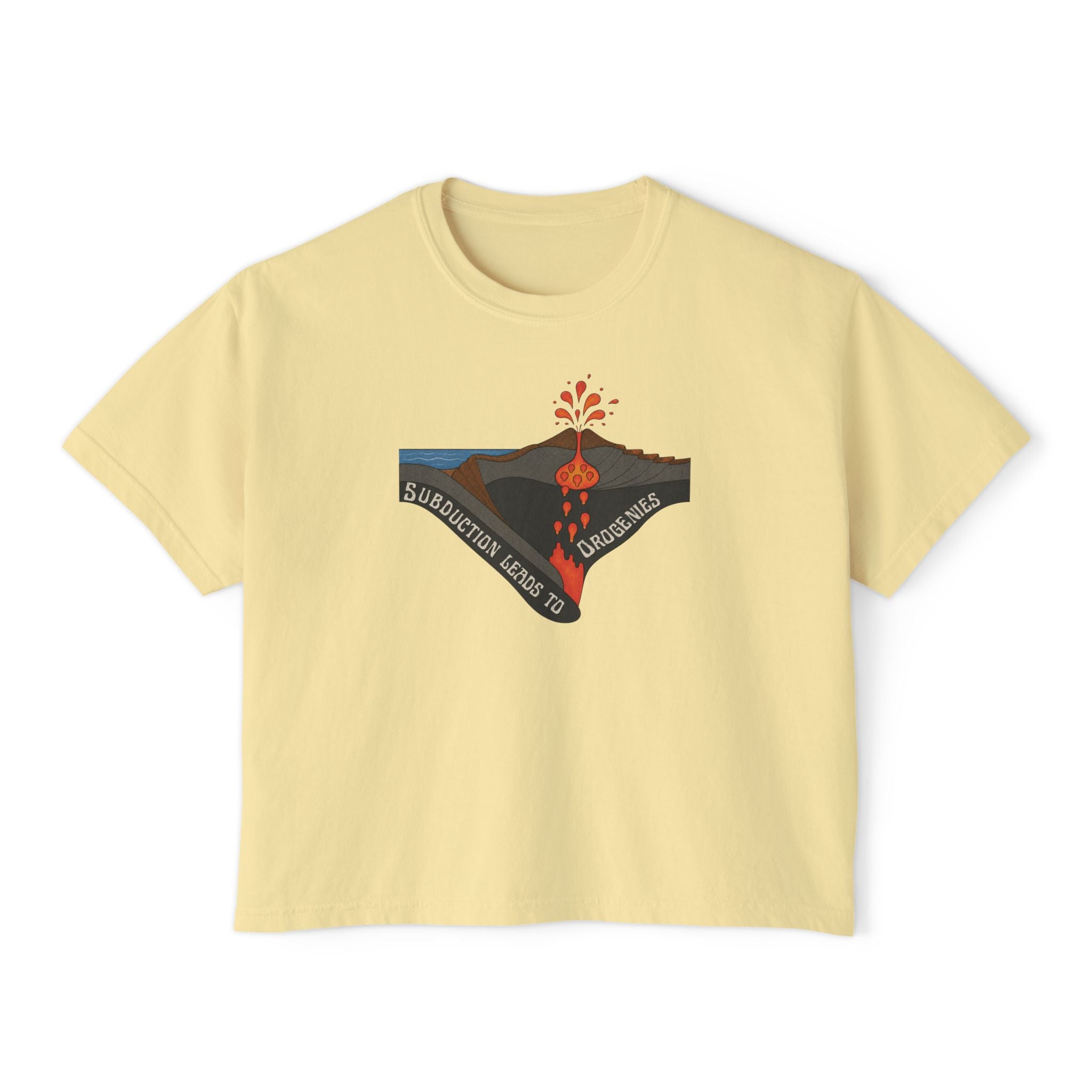 Boxy Geology T-Shirt: Subduction Leads to Orogenies