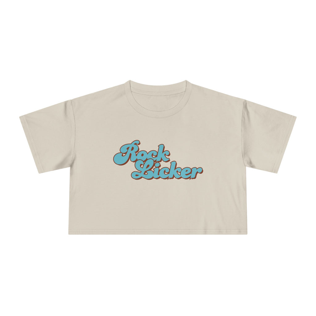 Black Women's Geology T-Shirt -  Rock Licker Blue Text