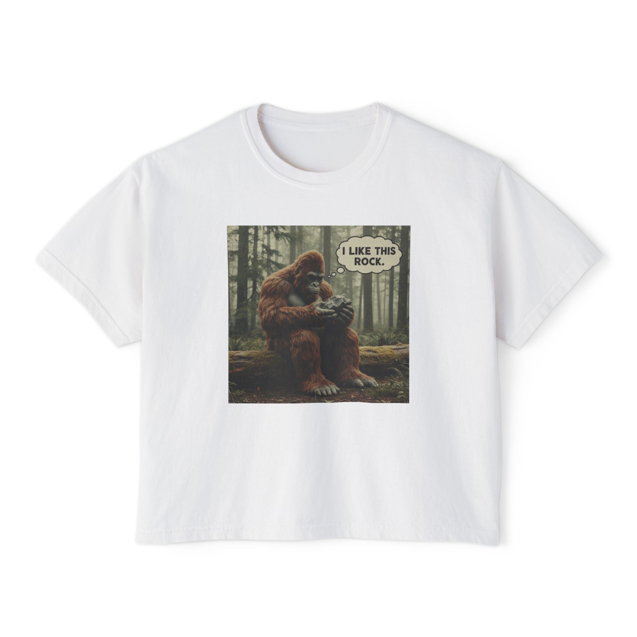 Boxy Tee: Bigfoot - I like this Rock