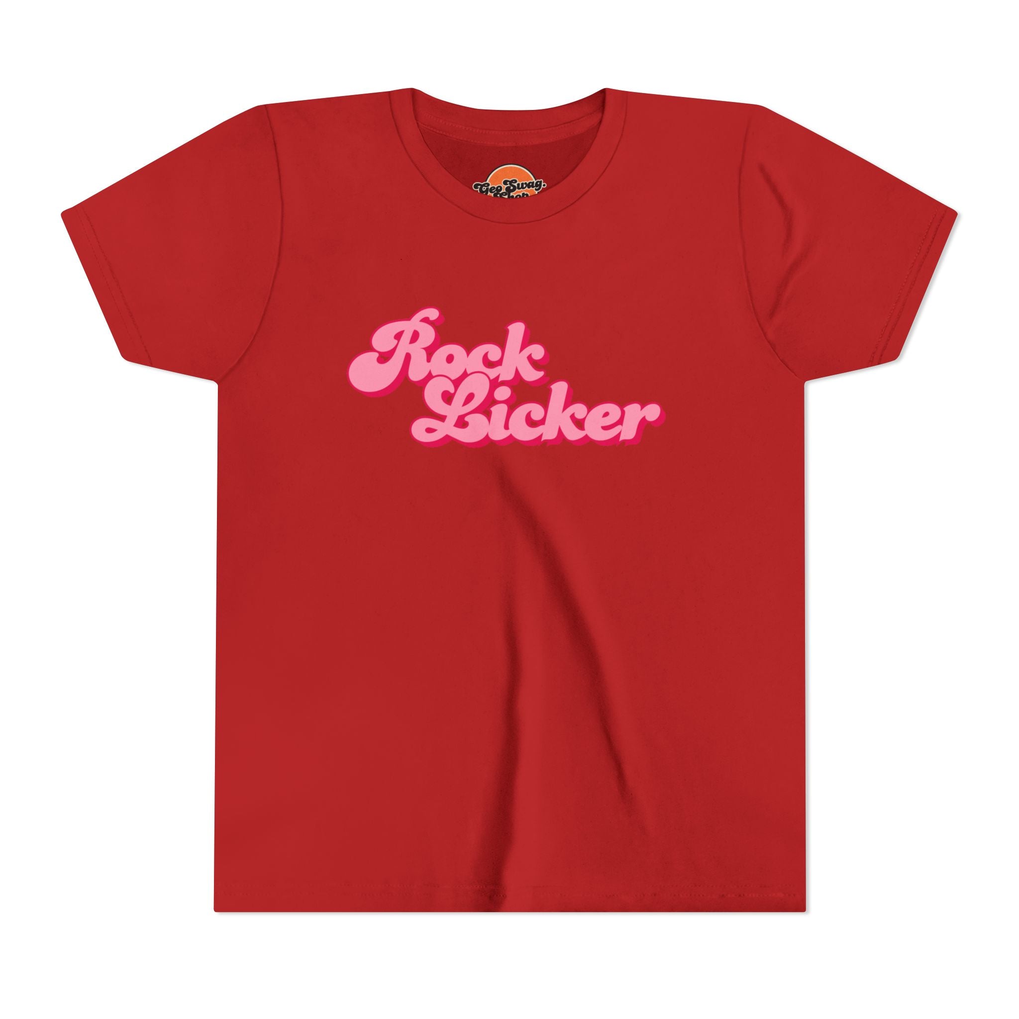 Youth Tee: Rock Licker Pink Text