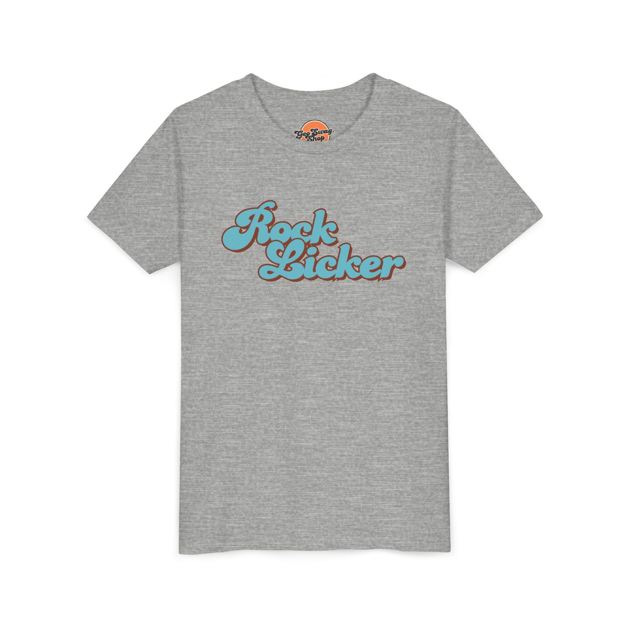 Deep Heather Toddler Geology T-Shirt: Lil Rock Licker Blue Text