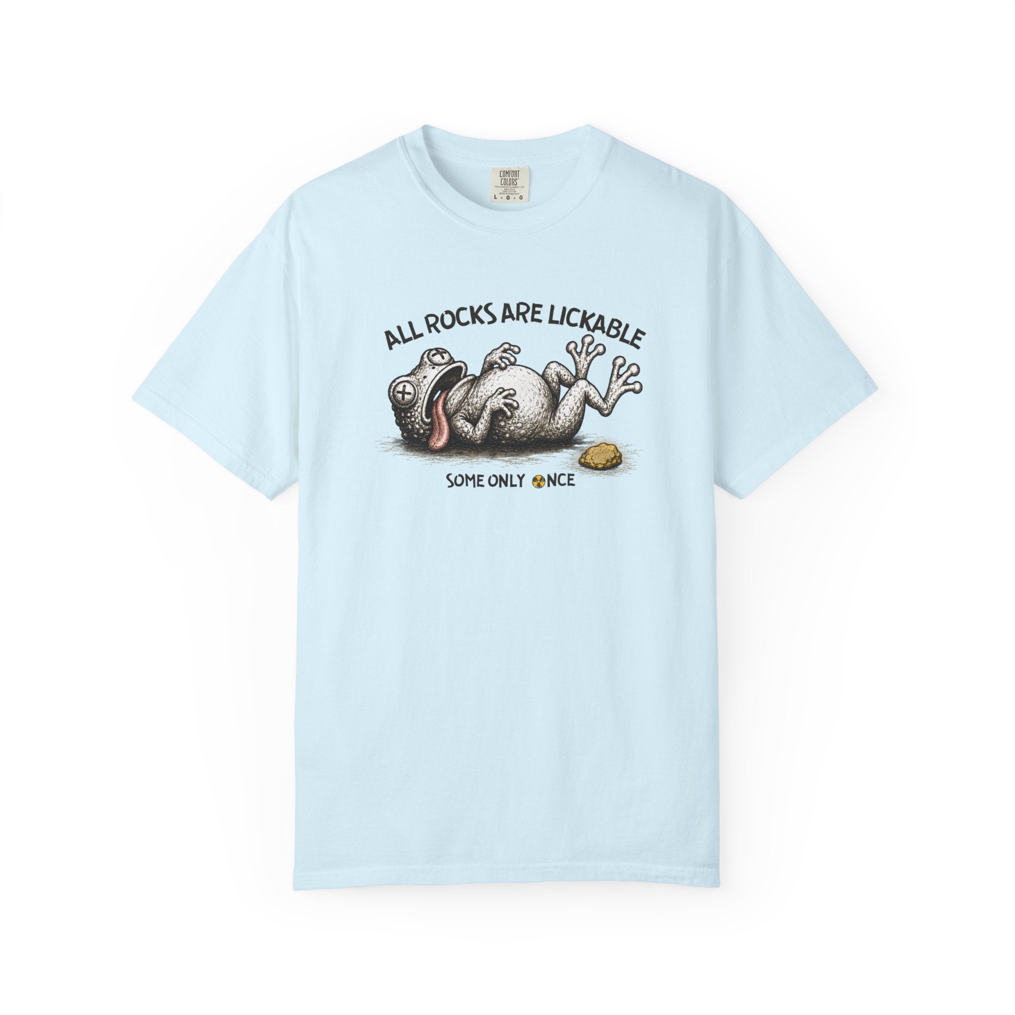 Chambray Funny Geology T-Shirt -  All Rocks Are Lickable